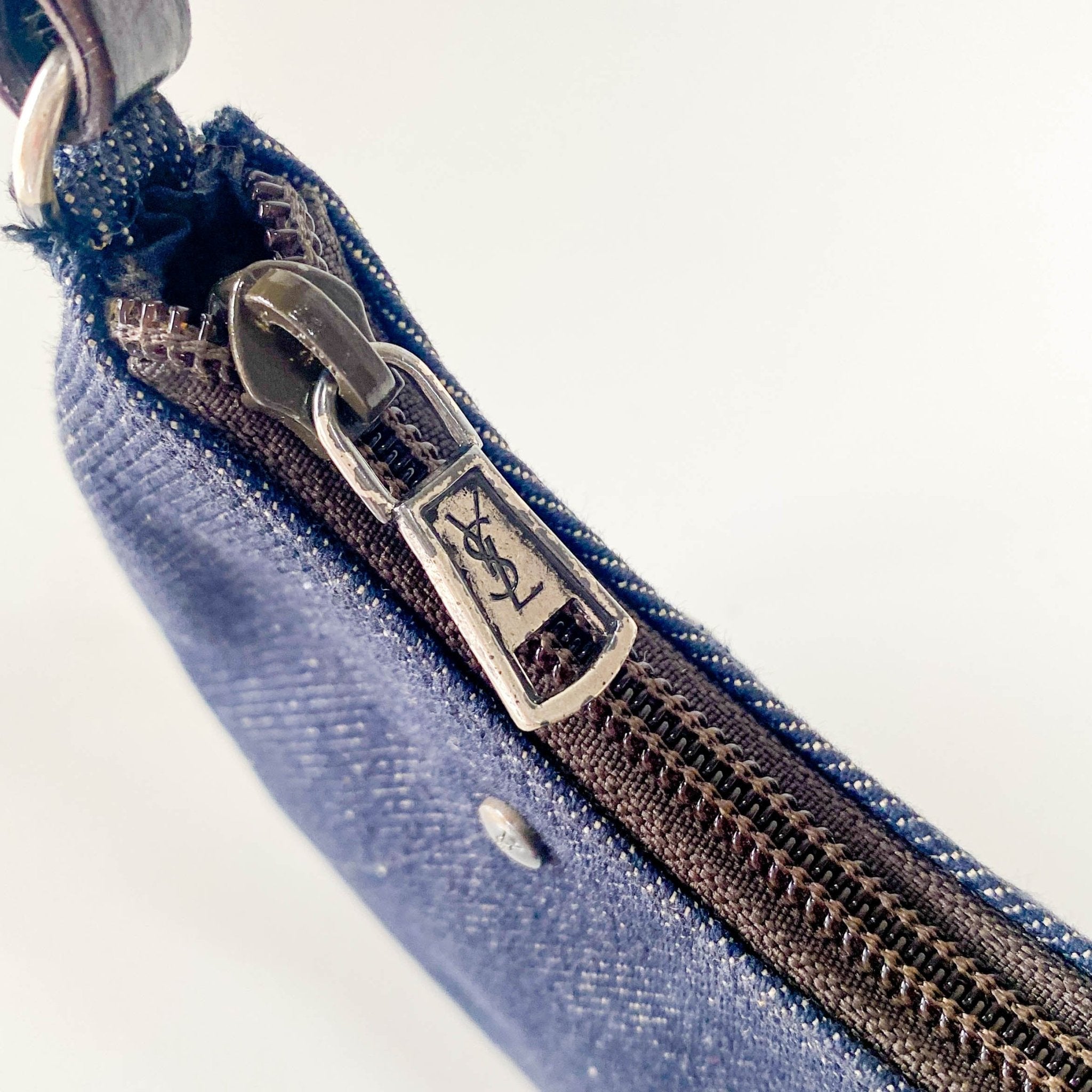 SAINT LAURENT Denim Mini Handle Bag, in , Sold by HIVE PRELOVED - Handle Bags, ,