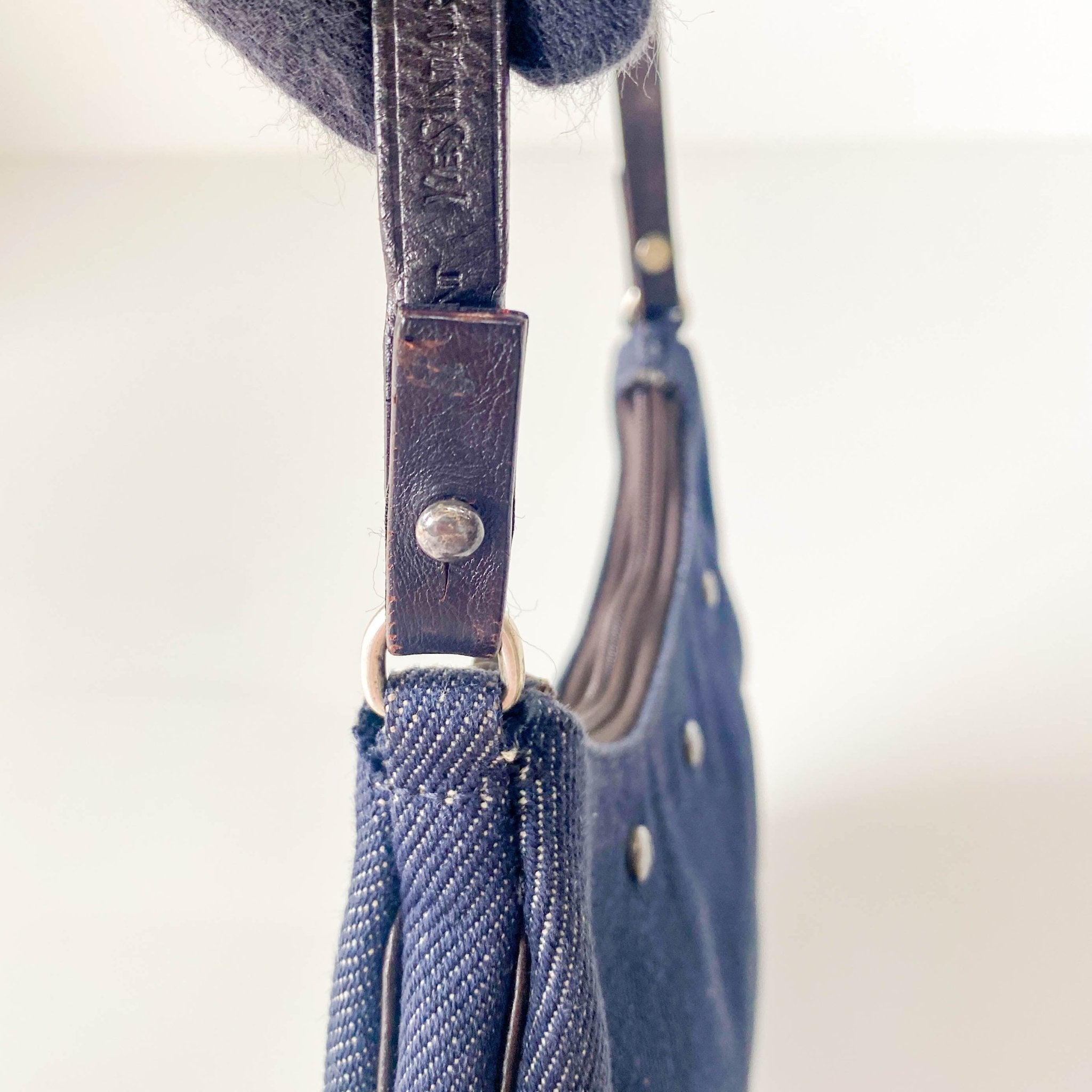 SAINT LAURENT Denim Mini Handle Bag, in , Sold by HIVE PRELOVED - Handle Bags, ,