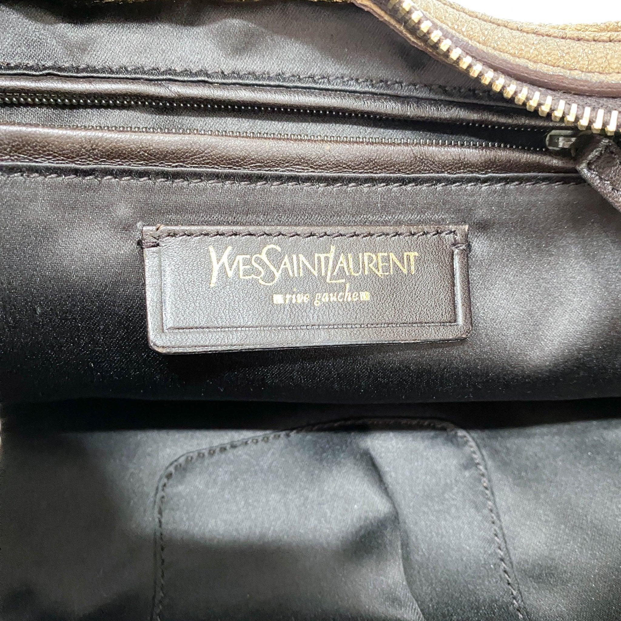 SAINT LAURENT Gold Leather Hobo Shoulder Bag, in , Sold by HIVE PRELOVED - Handle Bags, ,