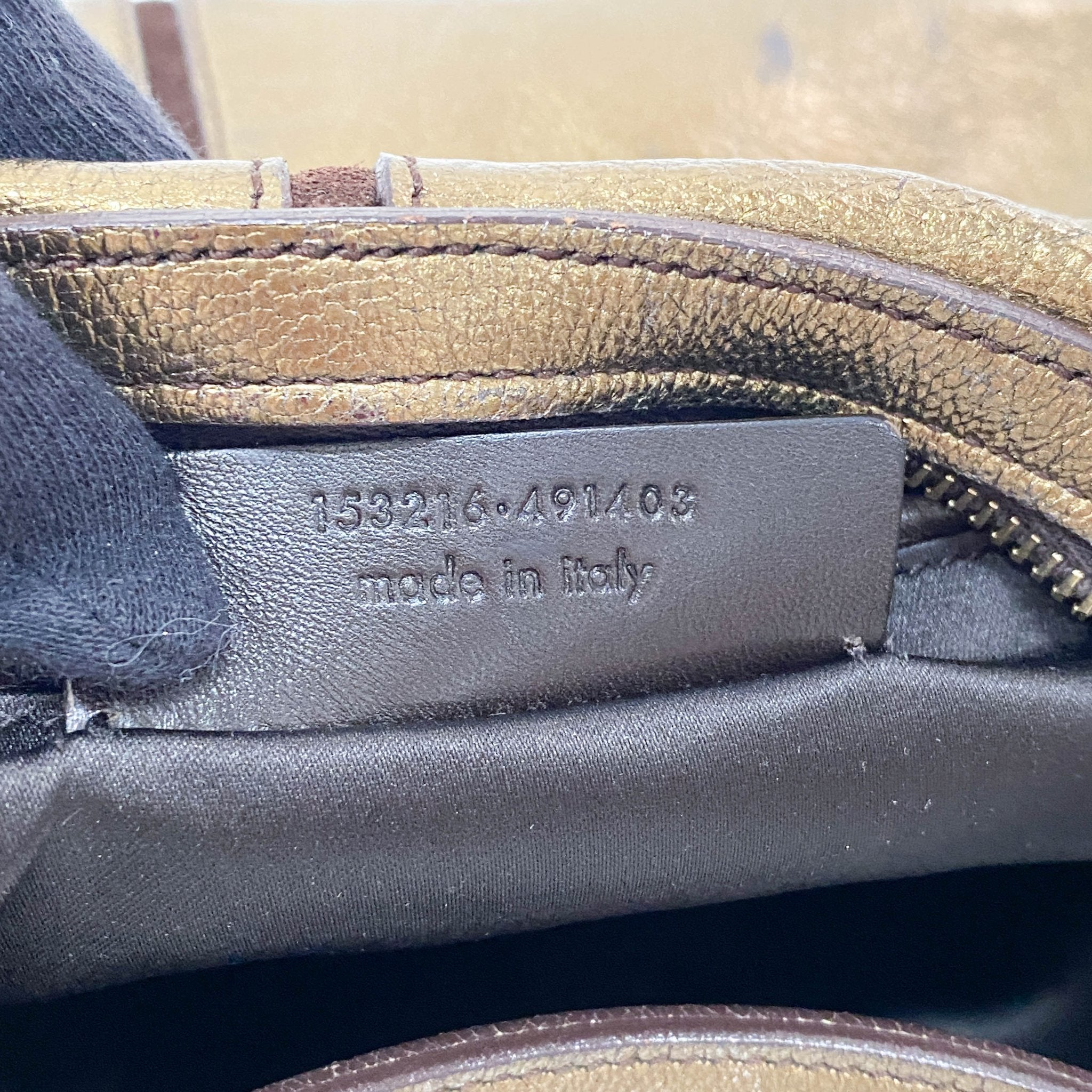 SAINT LAURENT Gold Leather Hobo Shoulder Bag, in , Sold by HIVE PRELOVED - Handle Bags, ,