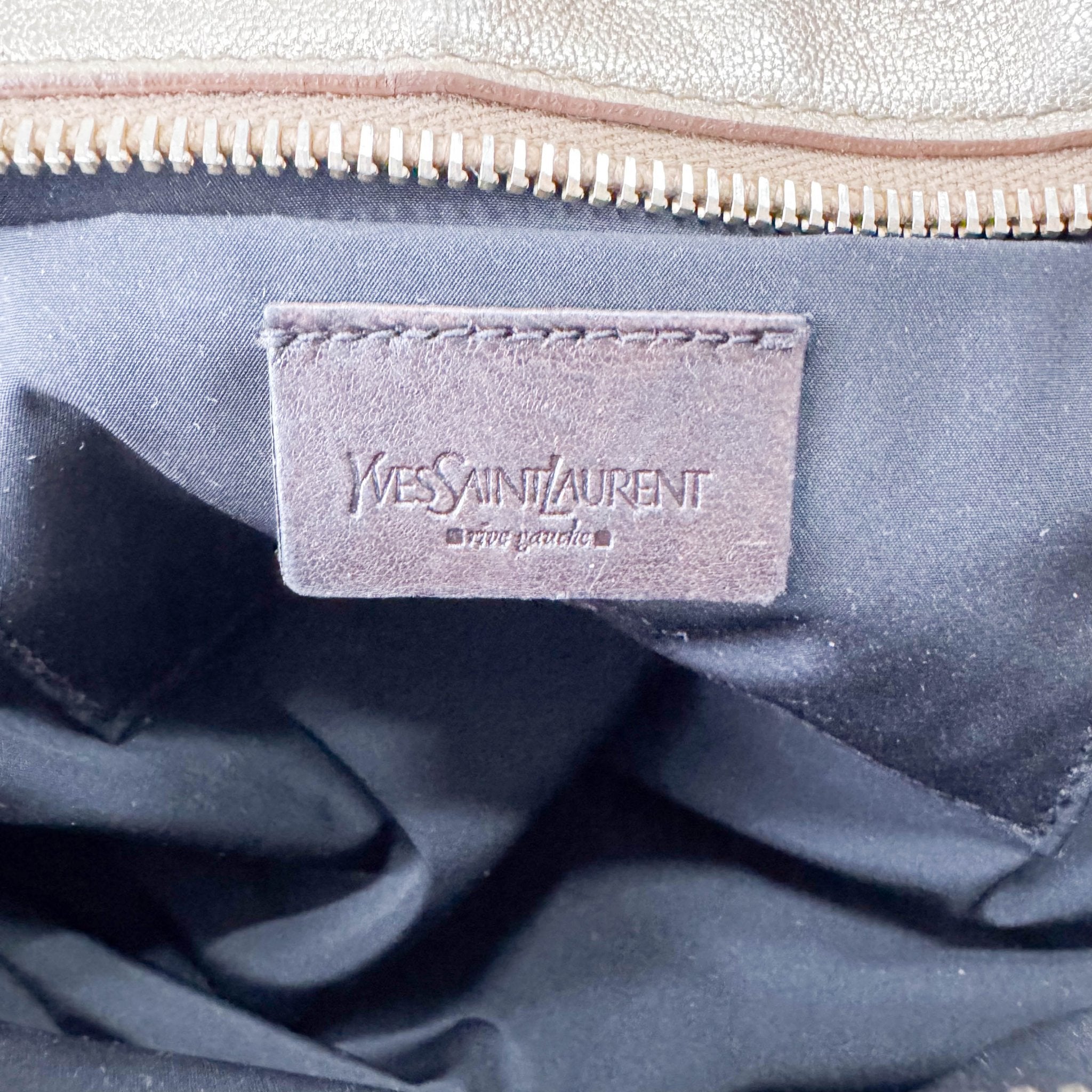 SAINT LAURENT Gold Leather Mini Handbag, in , Sold by HIVE PRELOVED - Handle Bags, Mini bags,