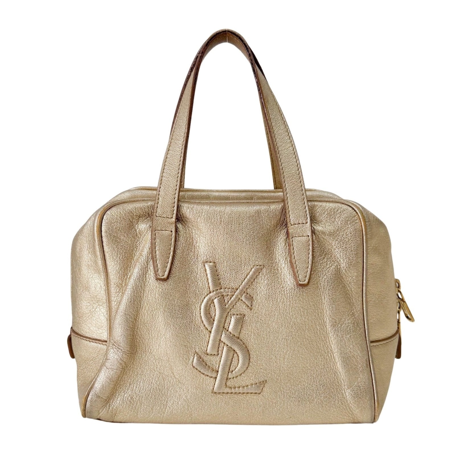 SAINT LAURENT Gold Leather Mini Handbag, in , Sold by HIVE PRELOVED - Handle Bags, Mini bags,