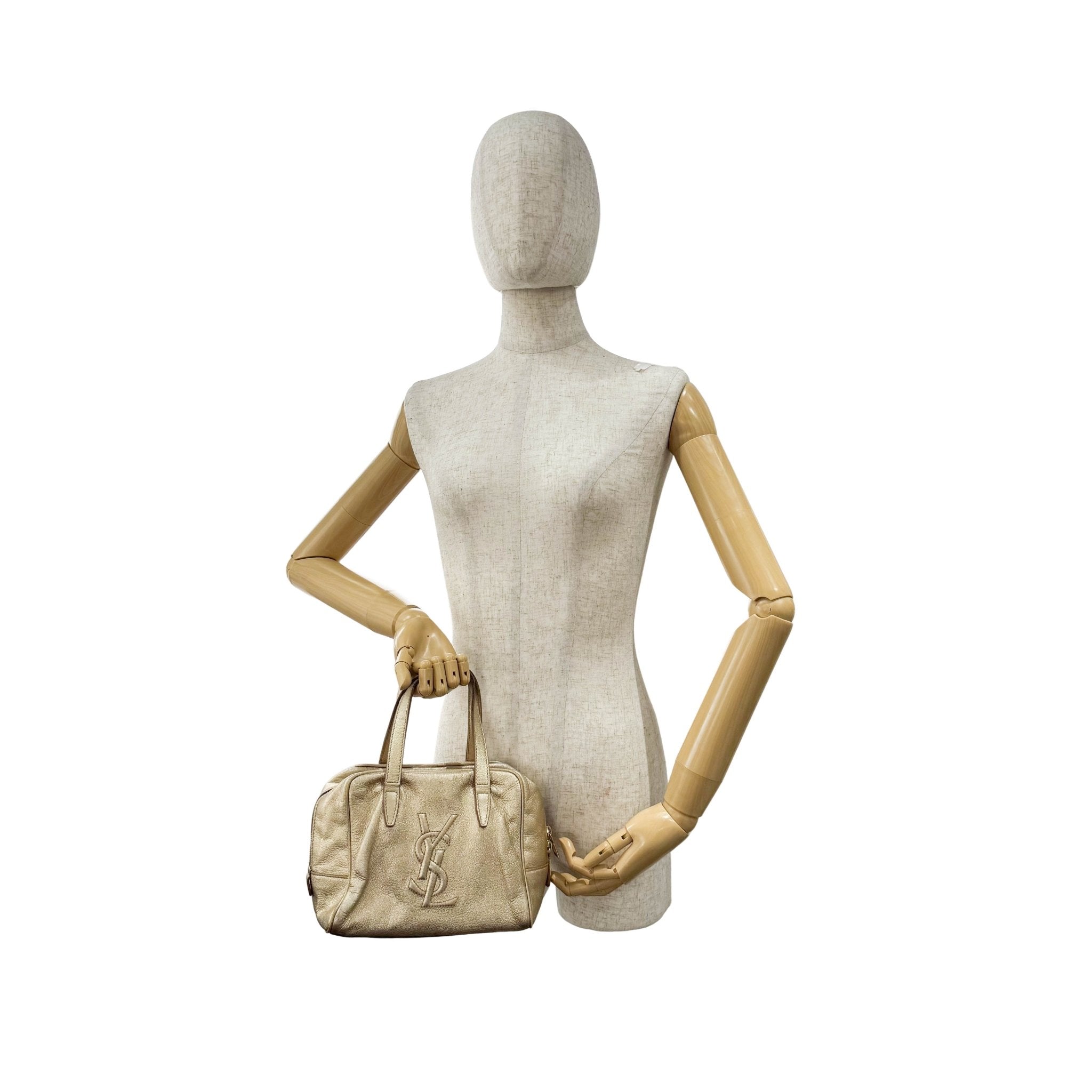SAINT LAURENT Gold Leather Mini Handbag, in , Sold by HIVE PRELOVED - Handle Bags, Mini bags,