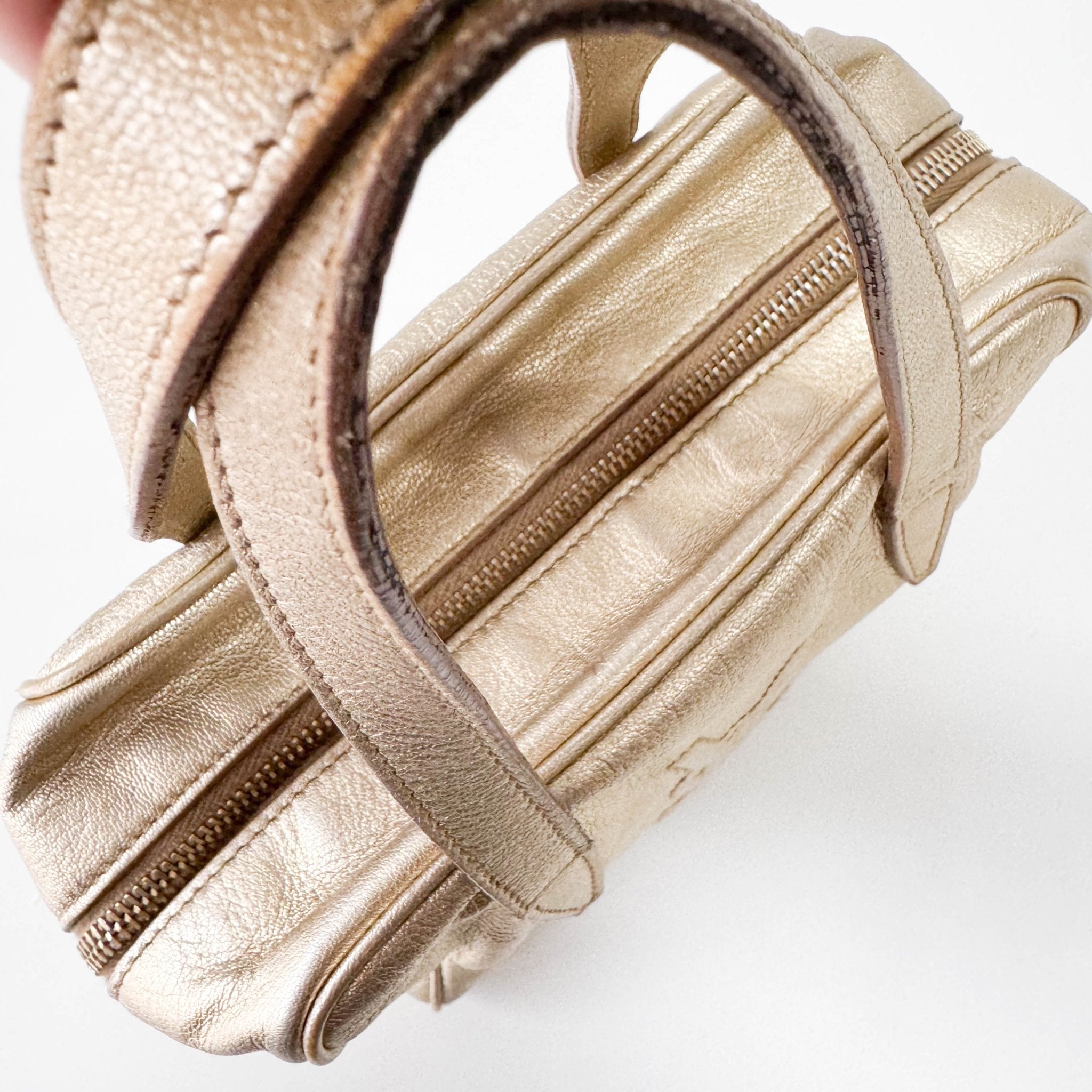 SAINT LAURENT Gold Leather Mini Handbag, in , Sold by HIVE PRELOVED - Handle Bags, Mini bags,