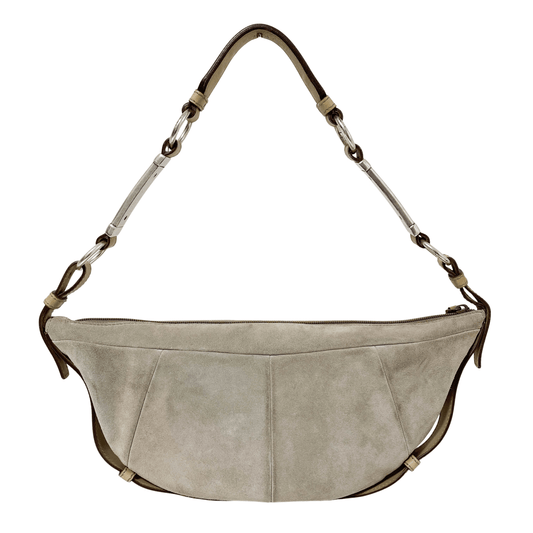 SAINT LAURENT Hobo Beige Suede Shoulder Bag, in , Sold by HIVE PRELOVED - Shoulder Bags, ,