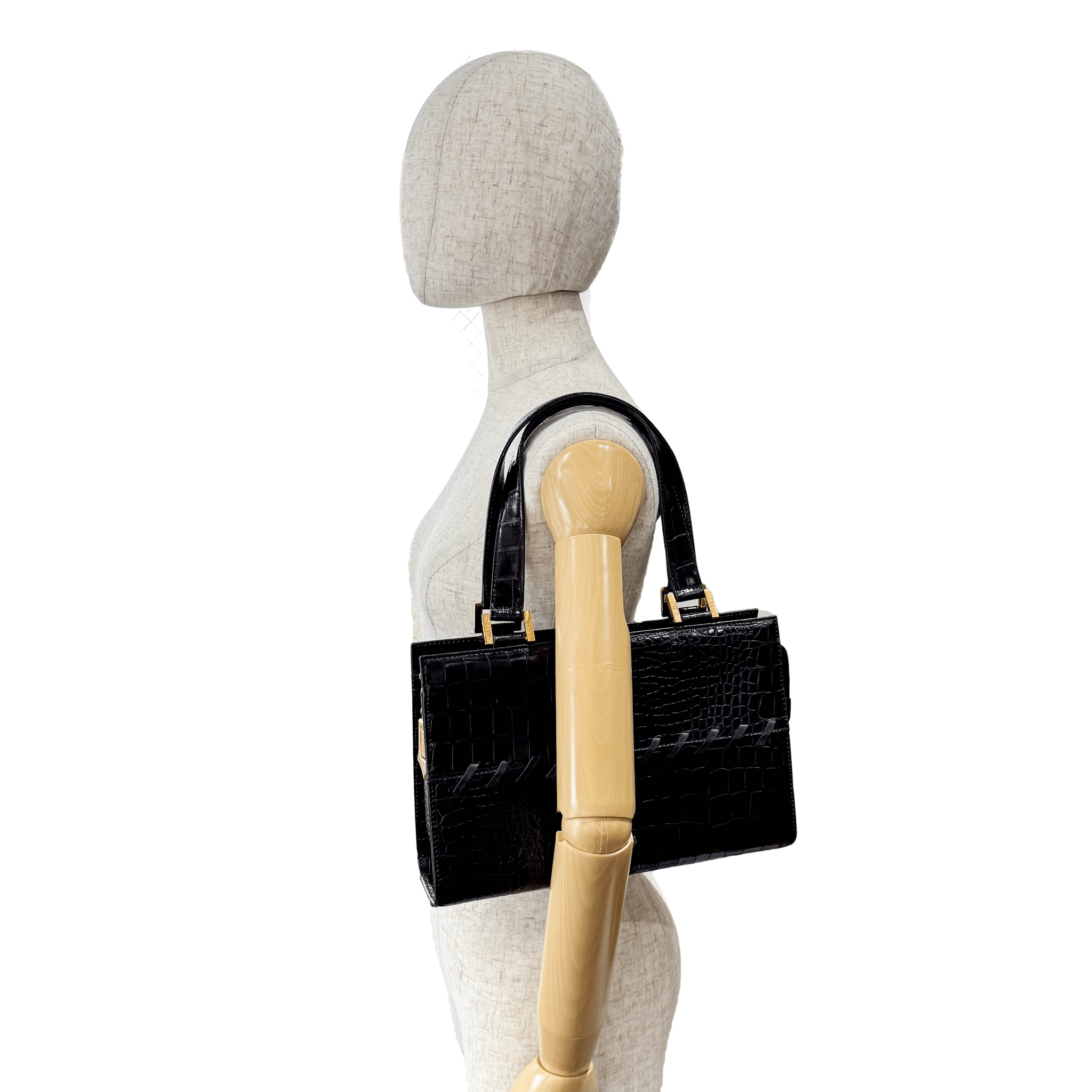 SAINT LAURENT Horizontal Black Leather Handbag, in , Sold by HIVE PRELOVED - Handle Bags, ,