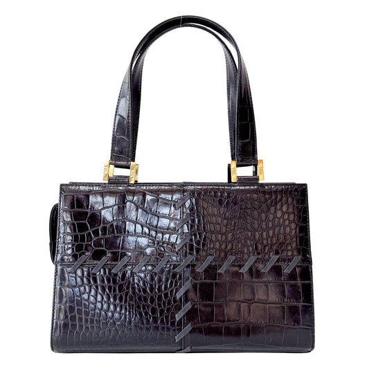 SAINT LAURENT Horizontal Black Leather Handbag, in , Sold by HIVE PRELOVED - Handle Bags, ,