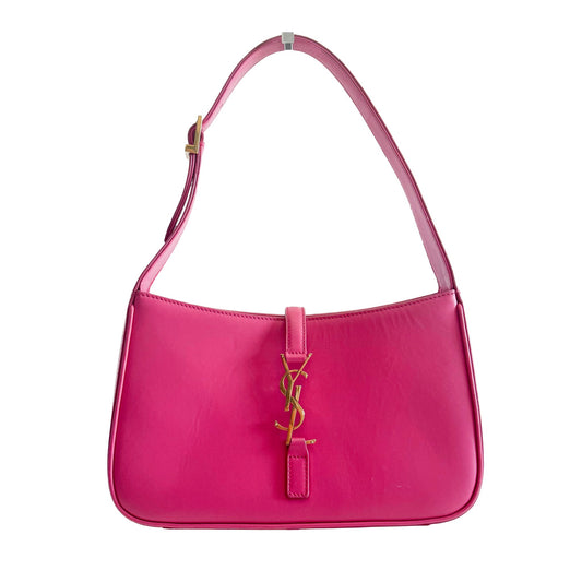 SAINT LAURENT Le 5 à 7 Smooth Leather Shoulder Bag Pink, in , Sold by HIVE PRELOVED - Shoulder Bags, ,