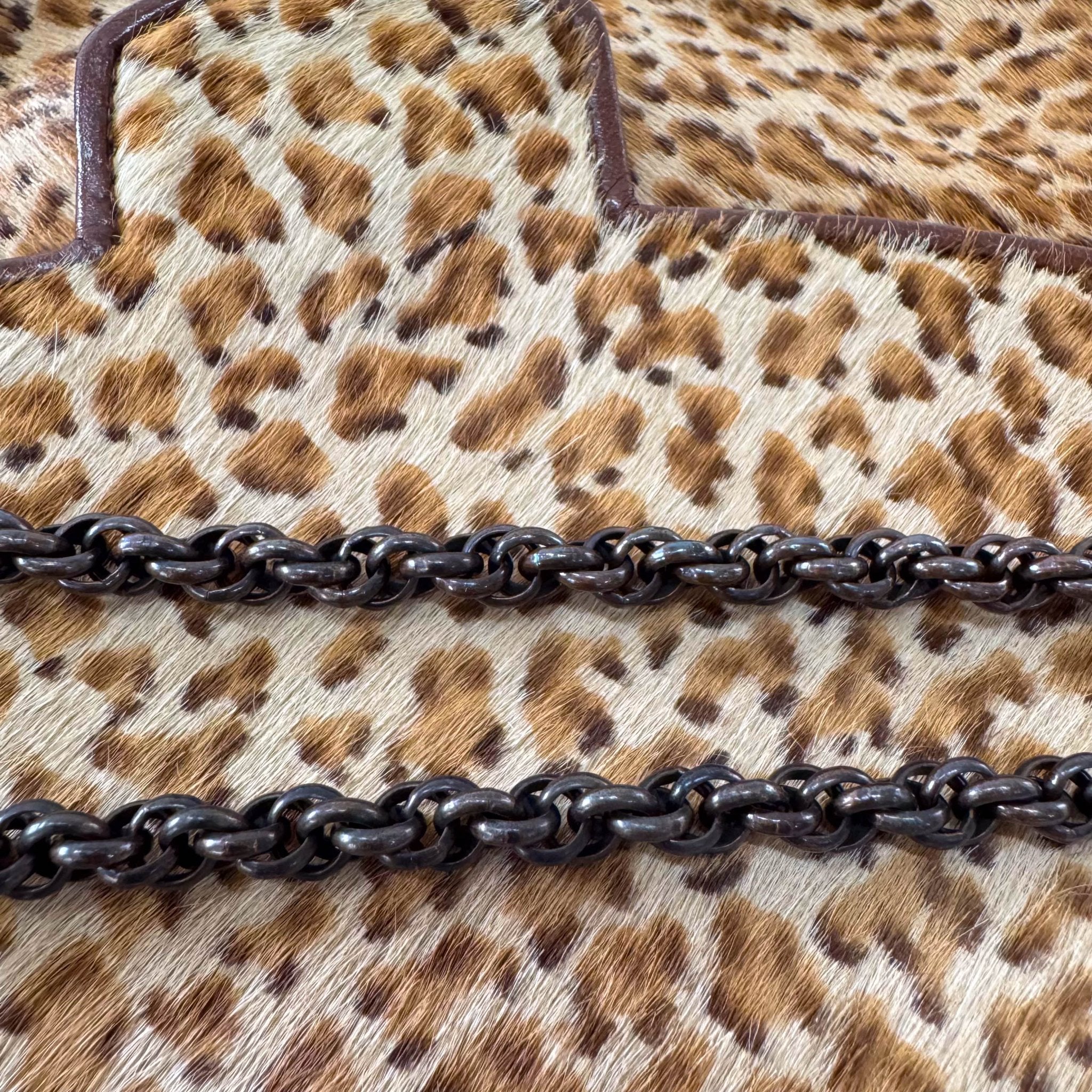 SAINT LAURENT Leopard Print Pony Hair Chain Strap Mini Shoulder Bag, in , Sold by HIVE PRELOVED - Purses / Wallets, Shoulder Bags,