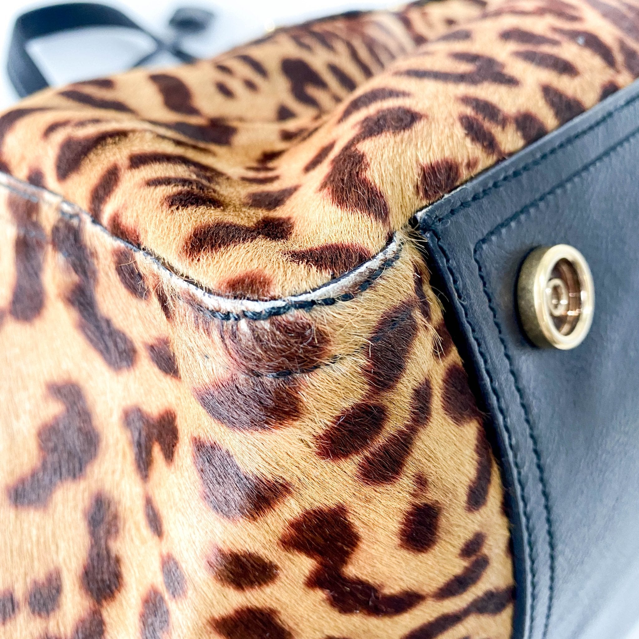 SAINT LAURENT Leopard Print Tote Handle Bag, in , Sold by HIVE PRELOVED - Handle Bags, ,