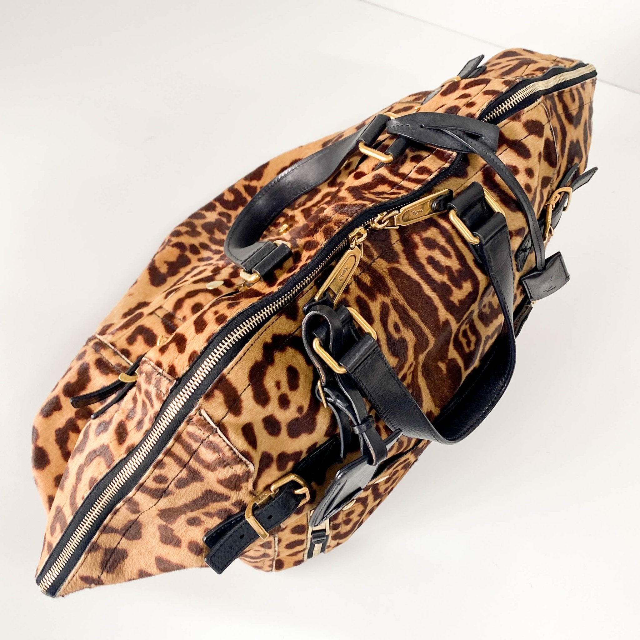 SAINT LAURENT Leopard Print Tote Handle Bag, in , Sold by HIVE PRELOVED - Handle Bags, ,