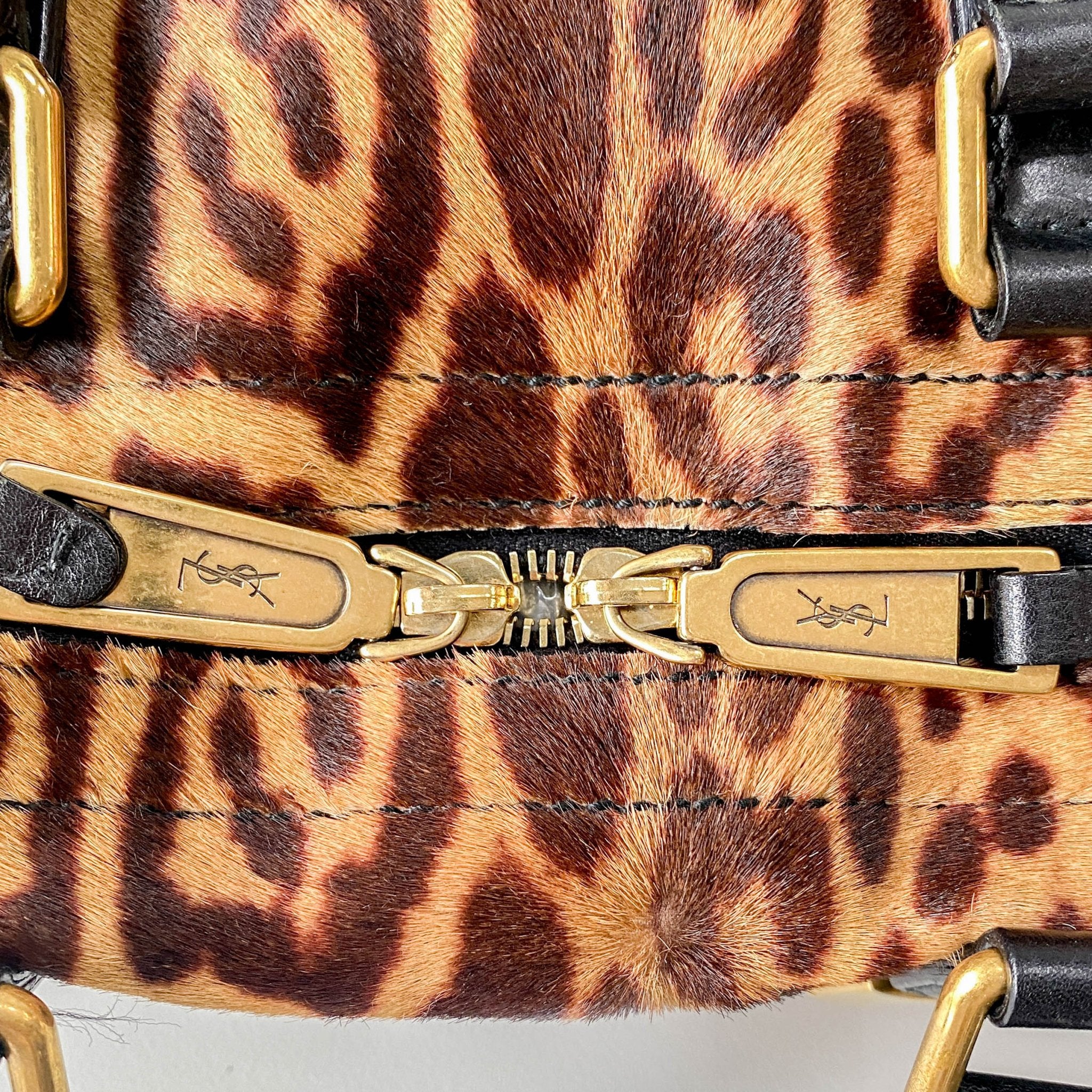 SAINT LAURENT Leopard Print Tote Handle Bag, in , Sold by HIVE PRELOVED - Handle Bags, ,