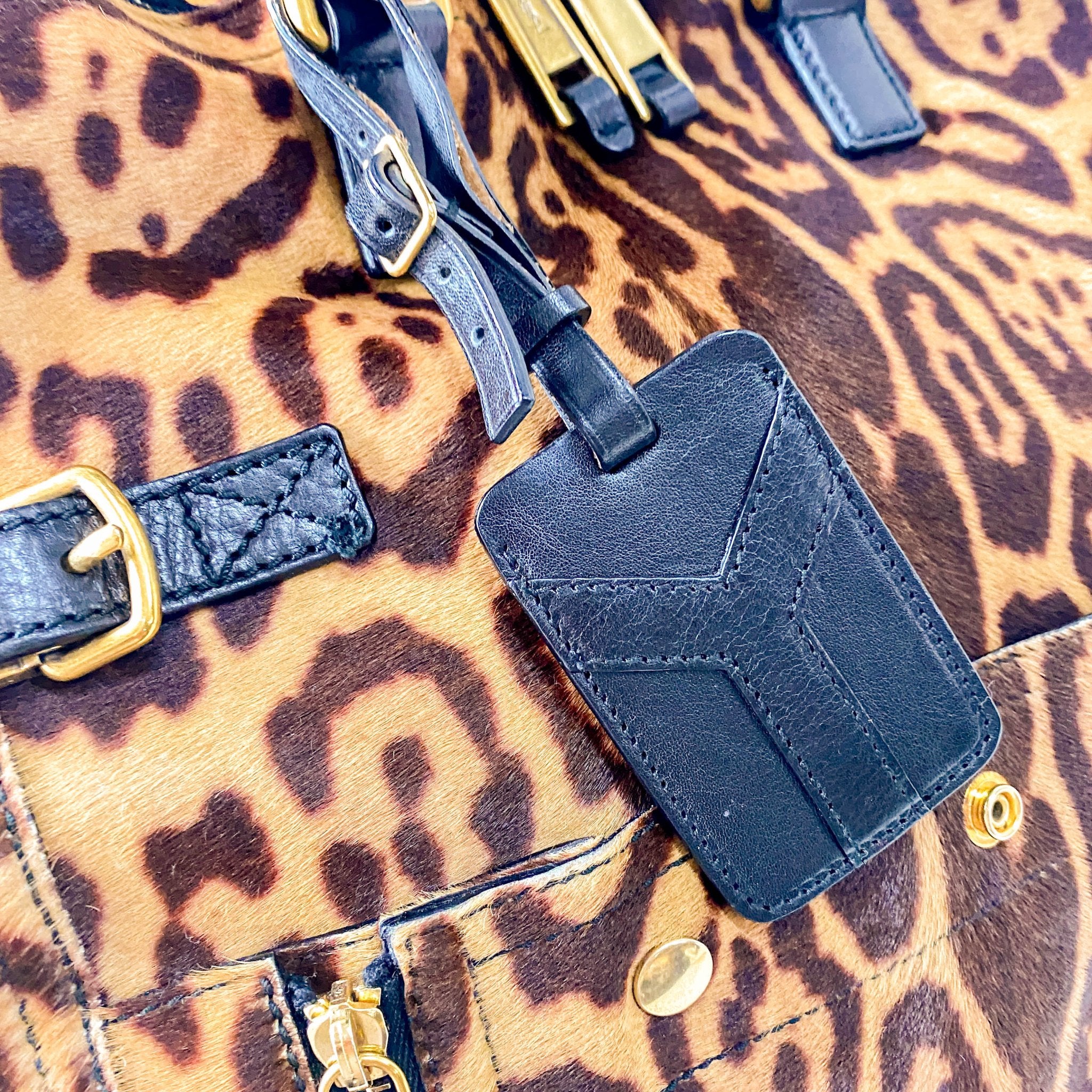 SAINT LAURENT Leopard Print Tote Handle Bag, in , Sold by HIVE PRELOVED - Handle Bags, ,