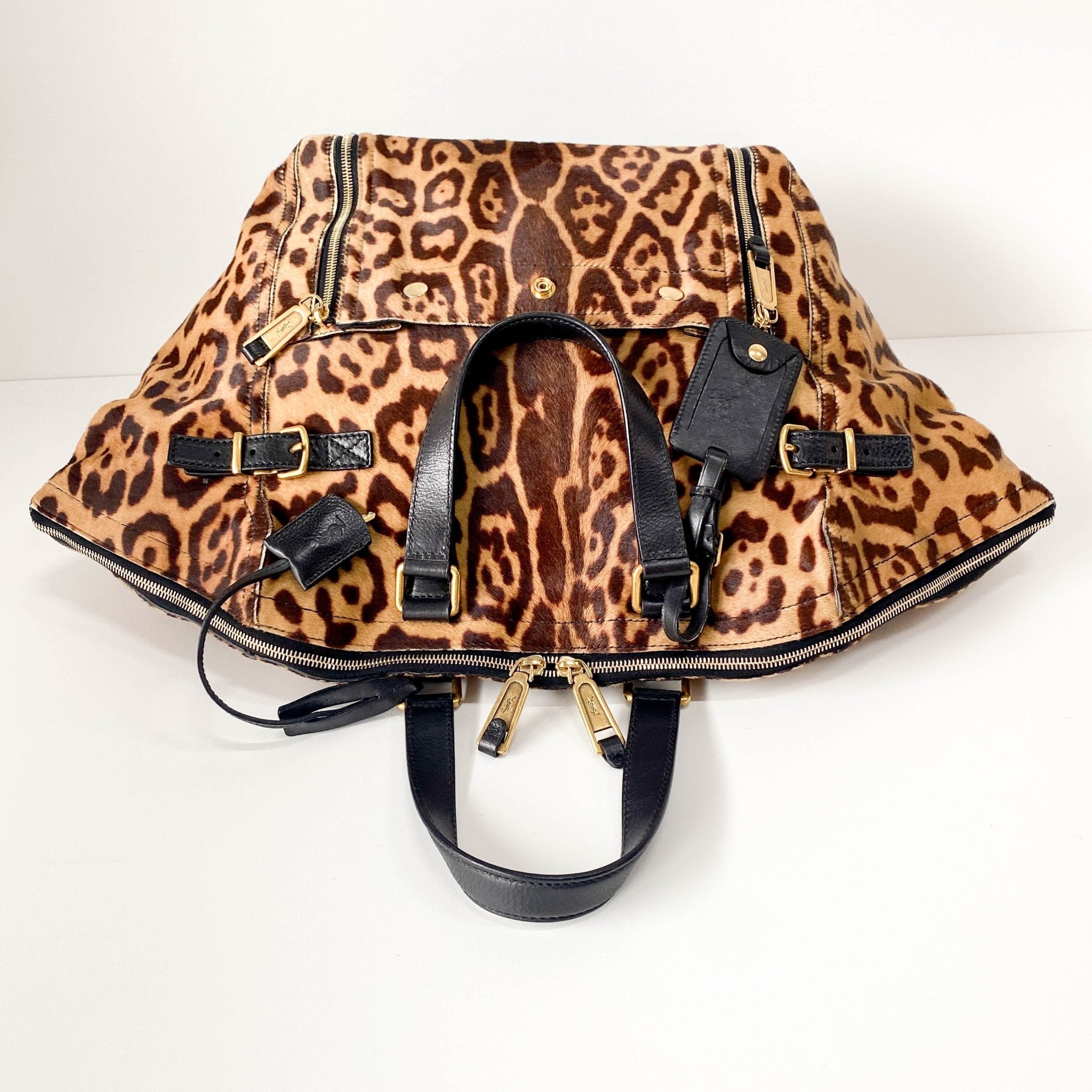 SAINT LAURENT Leopard Print Tote Handle Bag, in , Sold by HIVE PRELOVED - Handle Bags, ,