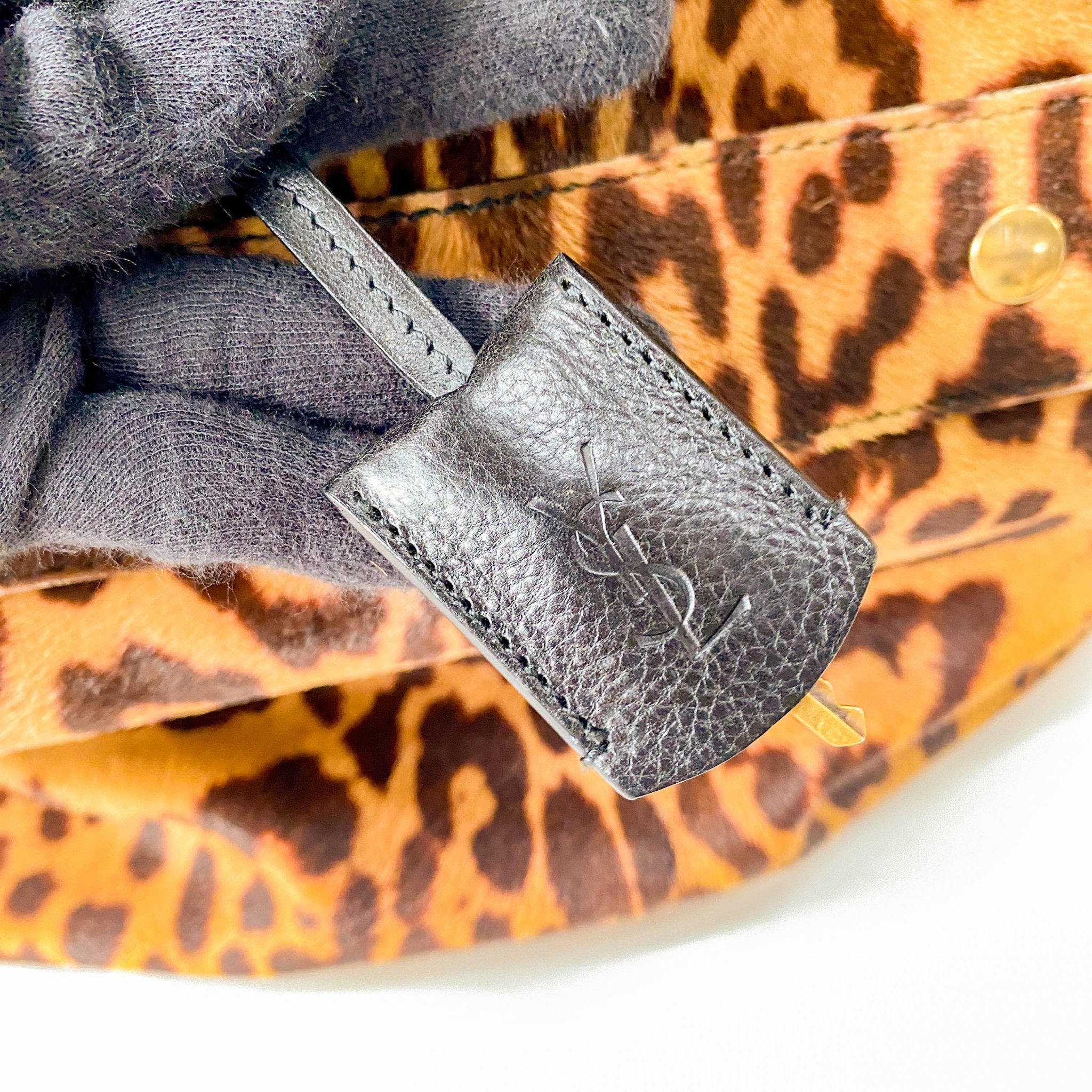 SAINT LAURENT Leopard Print Tote Handle Bag, in , Sold by HIVE PRELOVED - Handle Bags, ,