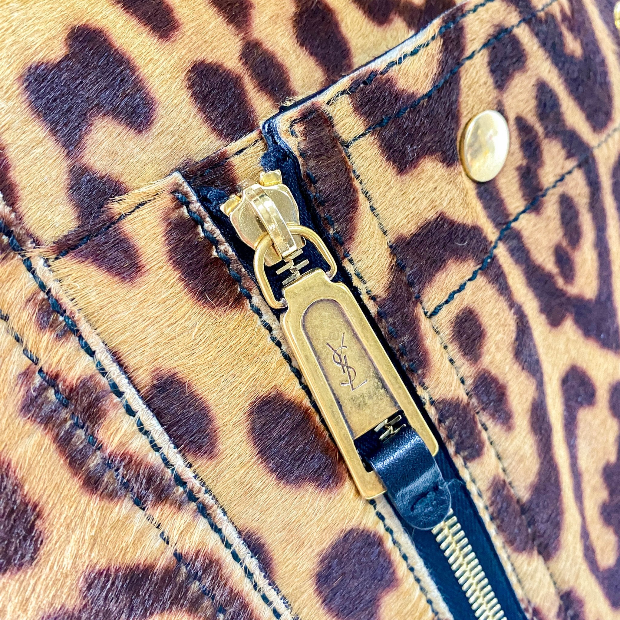 SAINT LAURENT Leopard Print Tote Handle Bag, in , Sold by HIVE PRELOVED - Handle Bags, ,