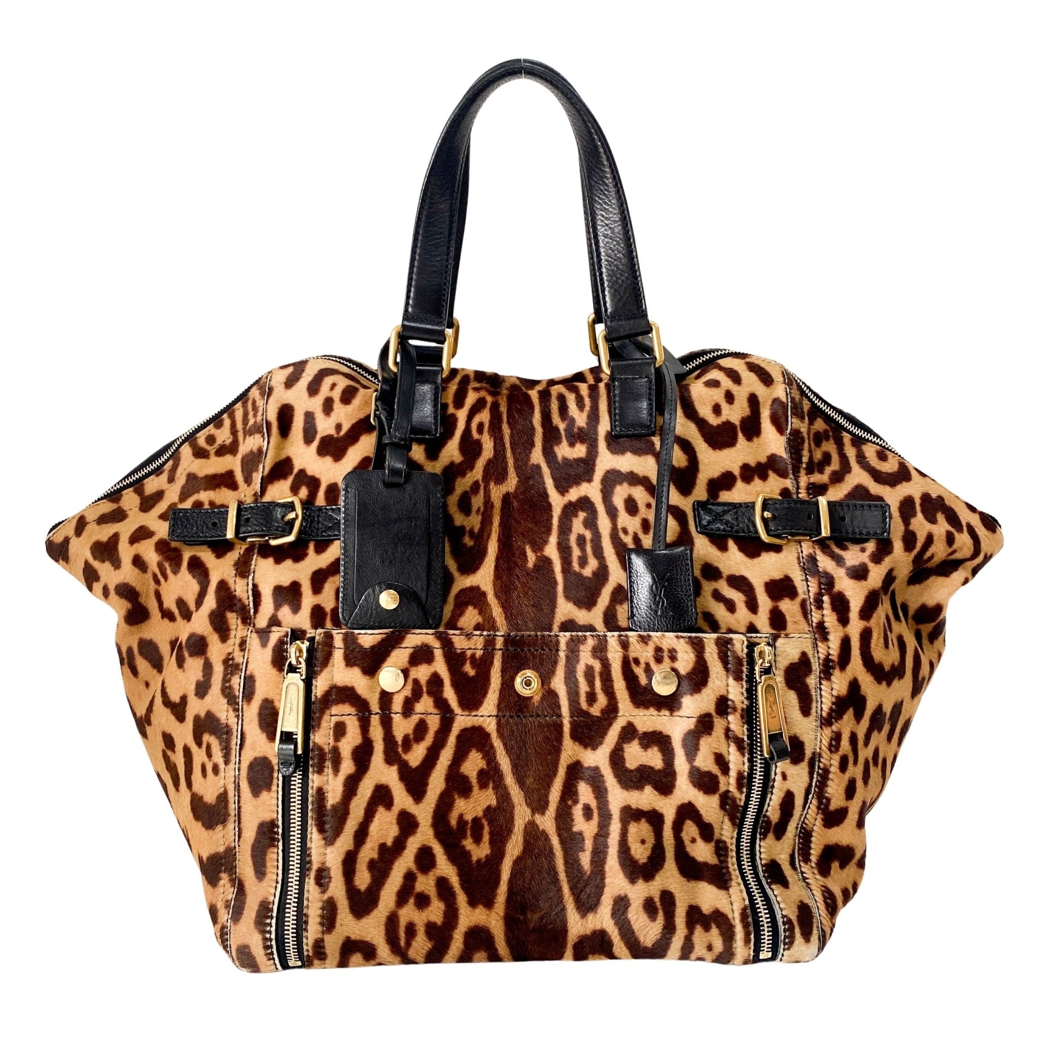 SAINT LAURENT Leopard Print Tote Handle Bag, in , Sold by HIVE PRELOVED - Handle Bags, ,