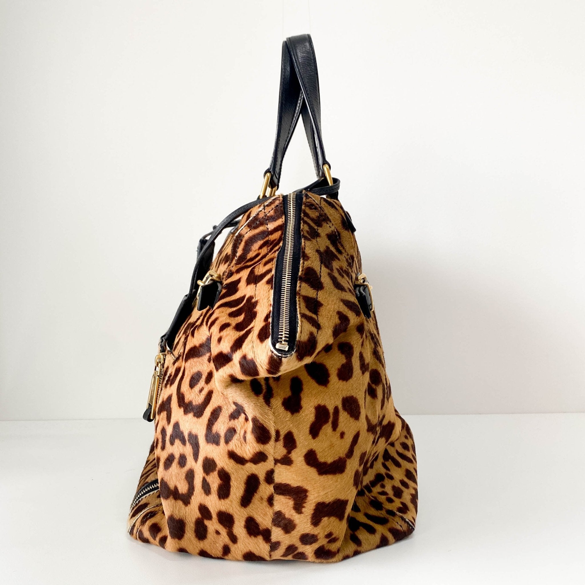 SAINT LAURENT Leopard Print Tote Handle Bag, in , Sold by HIVE PRELOVED - Handle Bags, ,