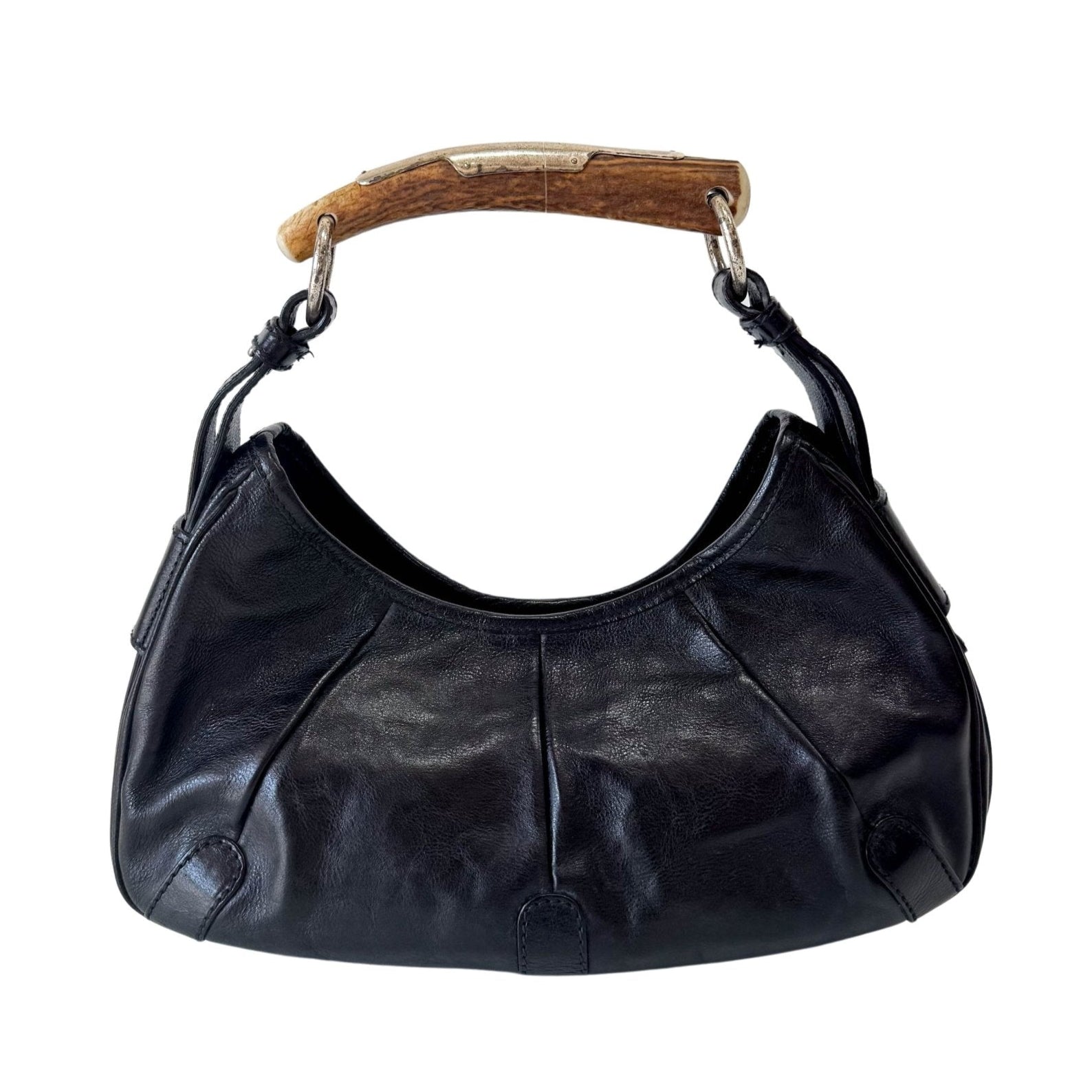 SAINT LAURENT Mini Mombasa Black Leather Shoulder Bag, in , Sold by HIVE PRELOVED - Handle Bags, ,