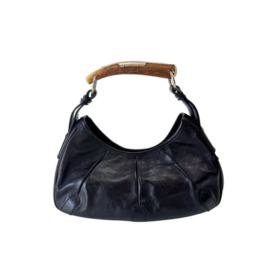 SAINT LAURENT Mini Mombasa Black Leather Shoulder Bag, in , Sold by HIVE PRELOVED - Handle Bags, ,