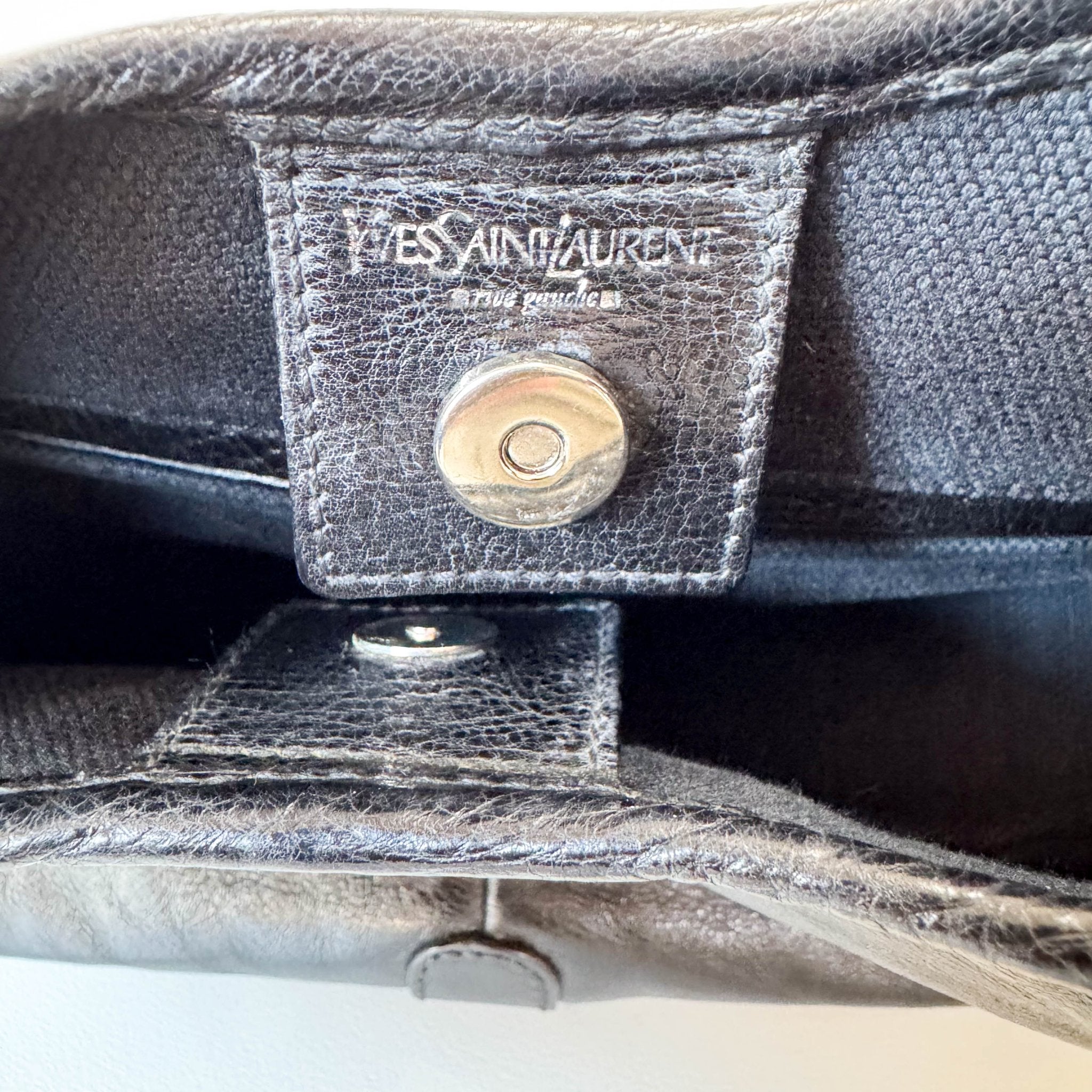 SAINT LAURENT Mini Mombasa Black Leather Shoulder Bag, in , Sold by HIVE PRELOVED - Handle Bags, ,