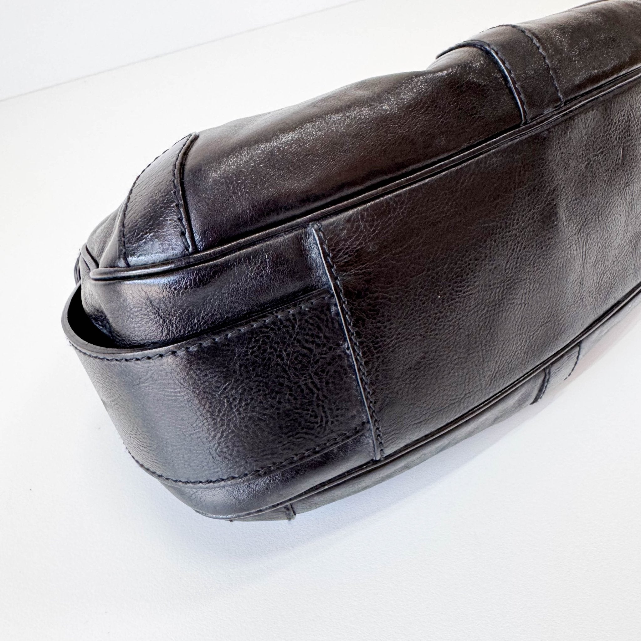 SAINT LAURENT Mini Mombasa Black Leather Shoulder Bag, in , Sold by HIVE PRELOVED - Handle Bags, ,