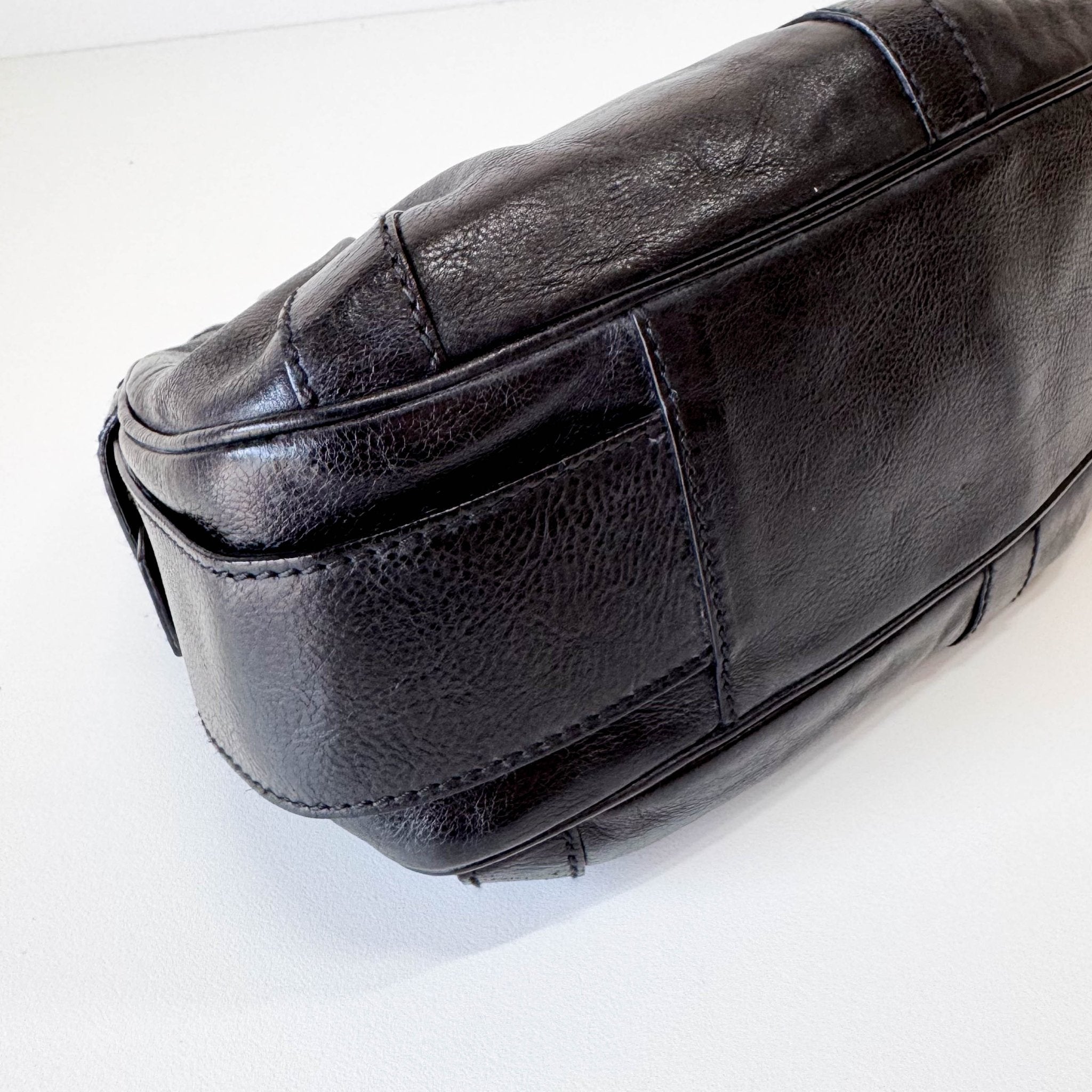 SAINT LAURENT Mini Mombasa Black Leather Shoulder Bag, in , Sold by HIVE PRELOVED - Handle Bags, ,