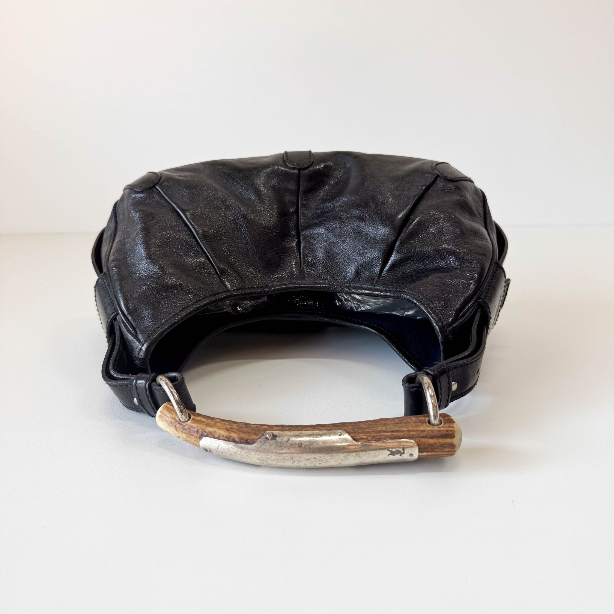 SAINT LAURENT Mini Mombasa Black Leather Shoulder Bag, in , Sold by HIVE PRELOVED - Handle Bags, ,