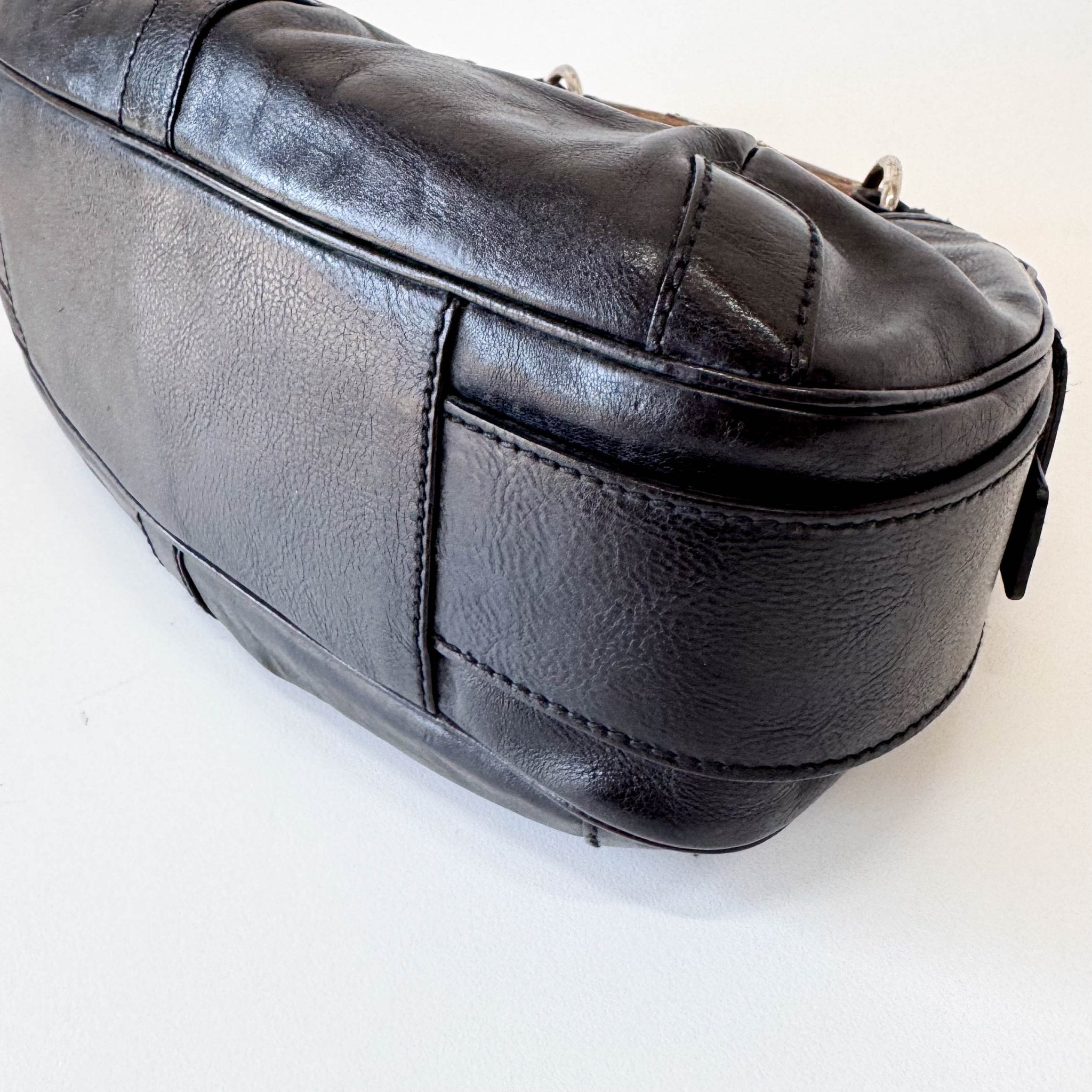 SAINT LAURENT Mini Mombasa Black Leather Shoulder Bag, in , Sold by HIVE PRELOVED - Handle Bags, ,