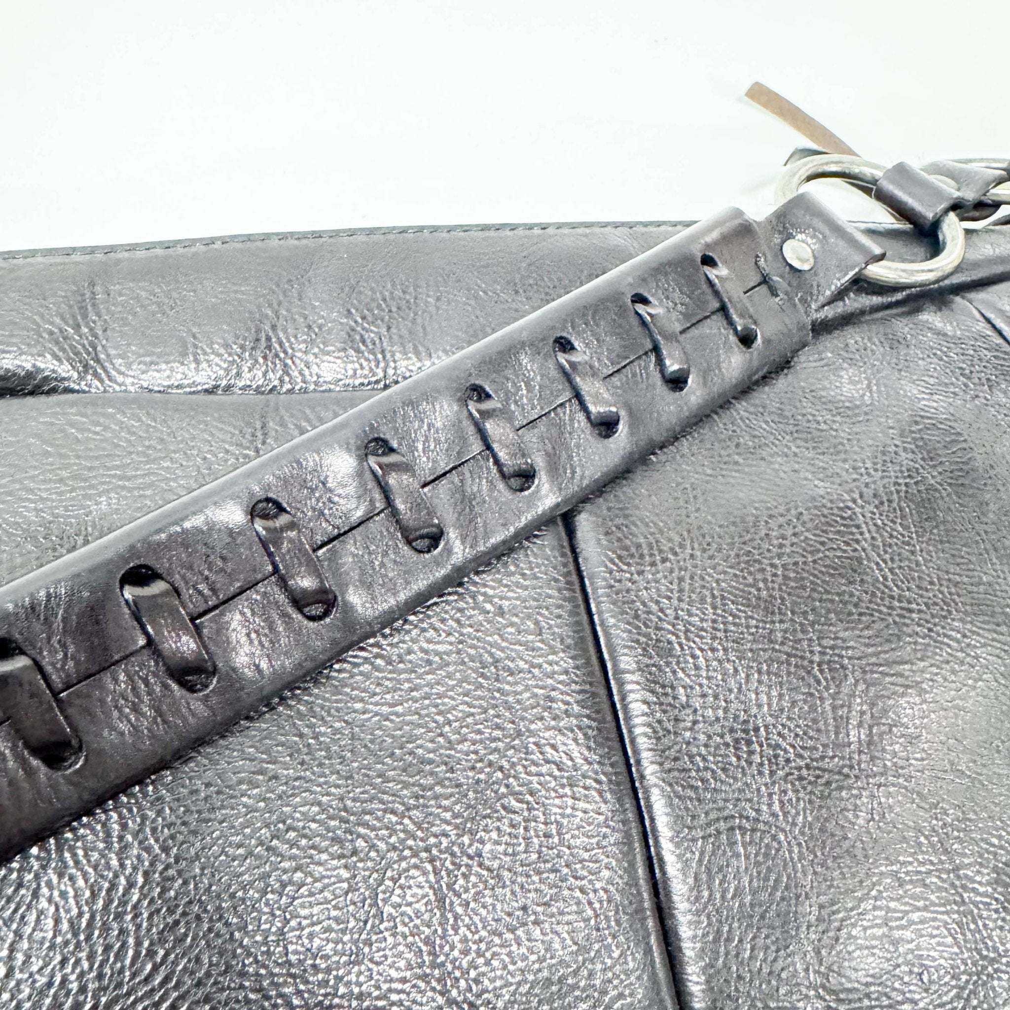 SAINT LAURENT Mombasa Black Leather Pochette, in , Sold by HIVE PRELOVED - Crossbody bags, ,