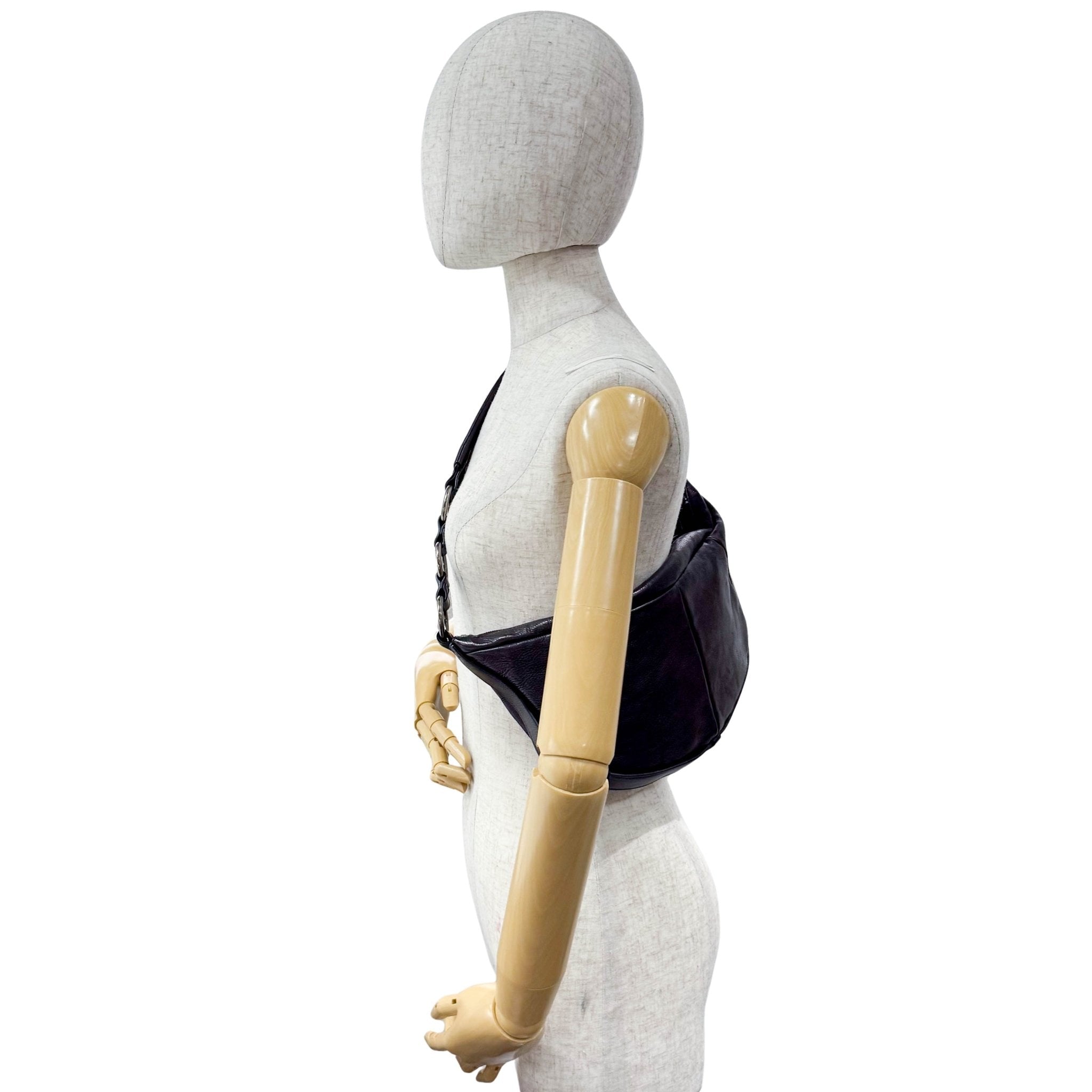 SAINT LAURENT Mombasa Black Leather Pochette, in , Sold by HIVE PRELOVED - Crossbody bags, ,