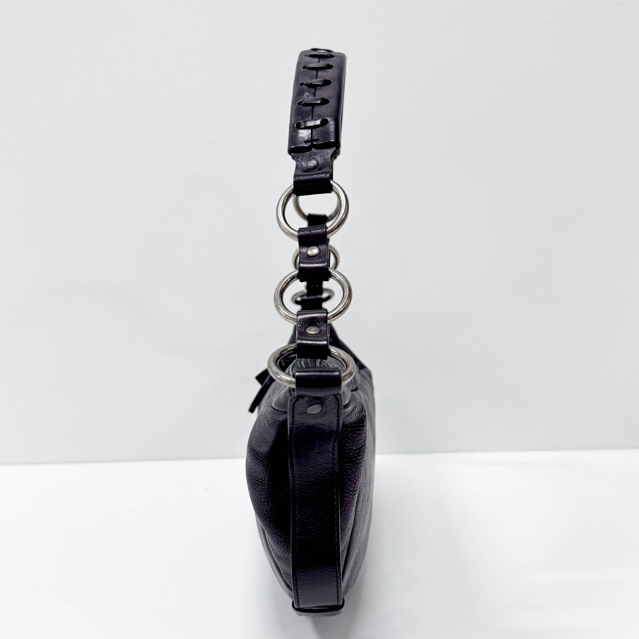 SAINT LAURENT Mombasa Black Leather Pochette, in , Sold by HIVE PRELOVED - Crossbody bags, ,