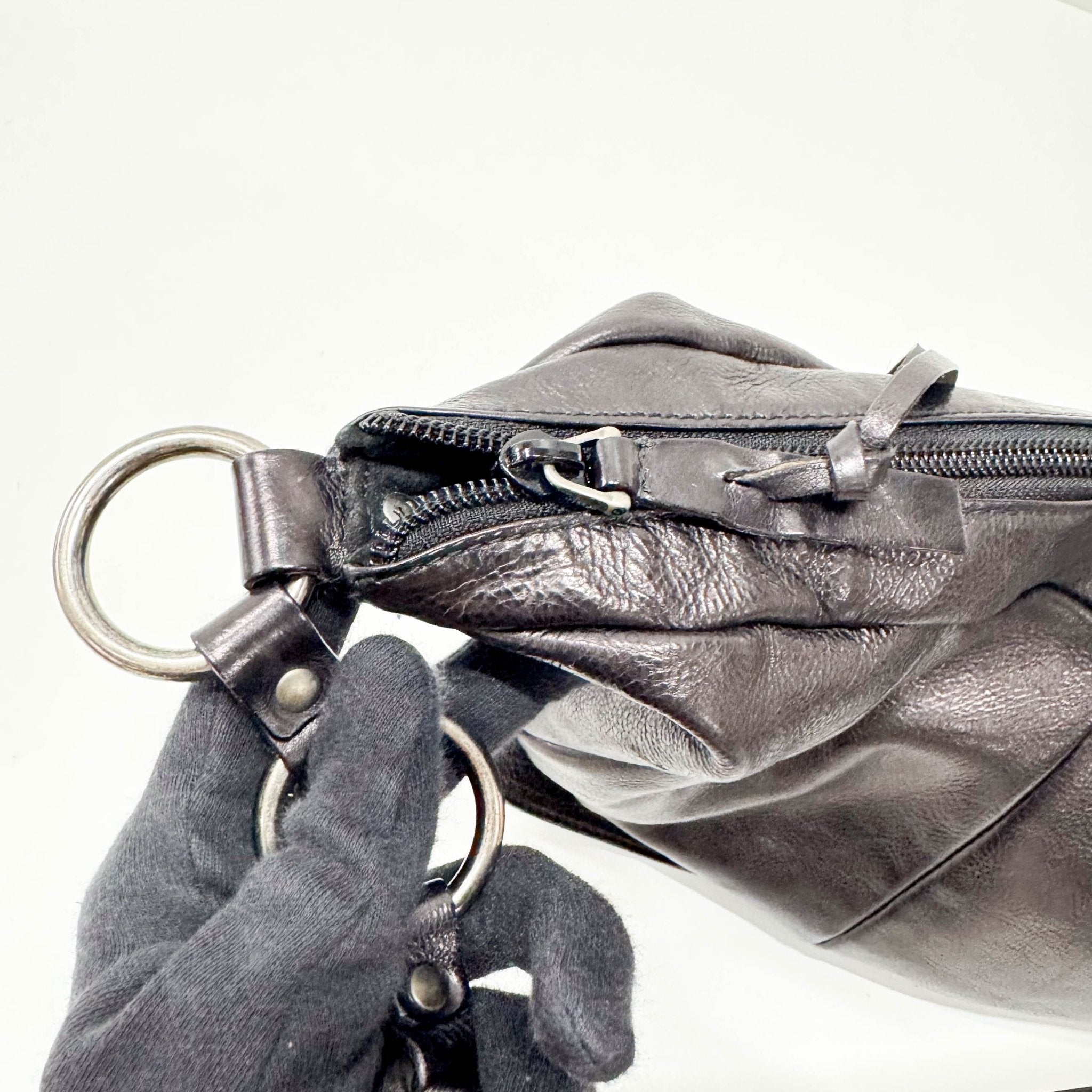 SAINT LAURENT Mombasa Black Leather Pochette, in , Sold by HIVE PRELOVED - Crossbody bags, ,