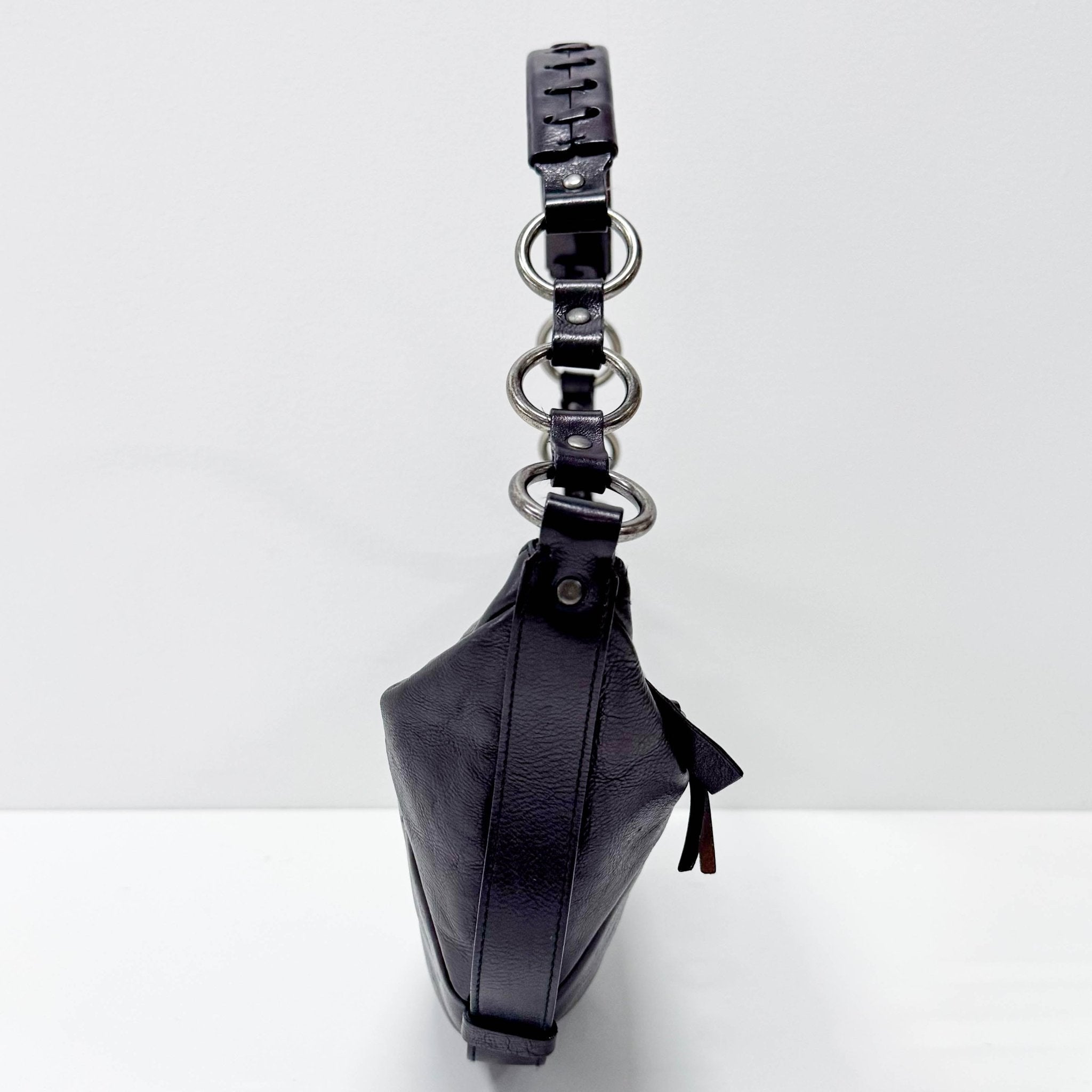 SAINT LAURENT Mombasa Black Leather Pochette, in , Sold by HIVE PRELOVED - Crossbody bags, ,