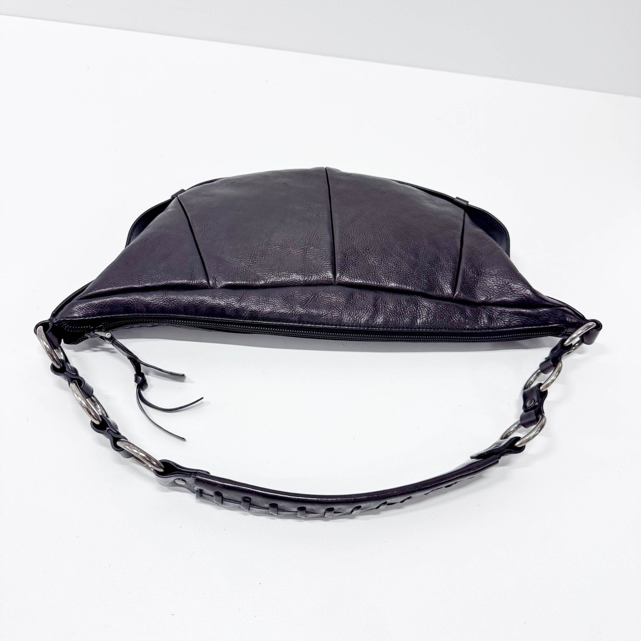 SAINT LAURENT Mombasa Black Leather Pochette, in , Sold by HIVE PRELOVED - Crossbody bags, ,