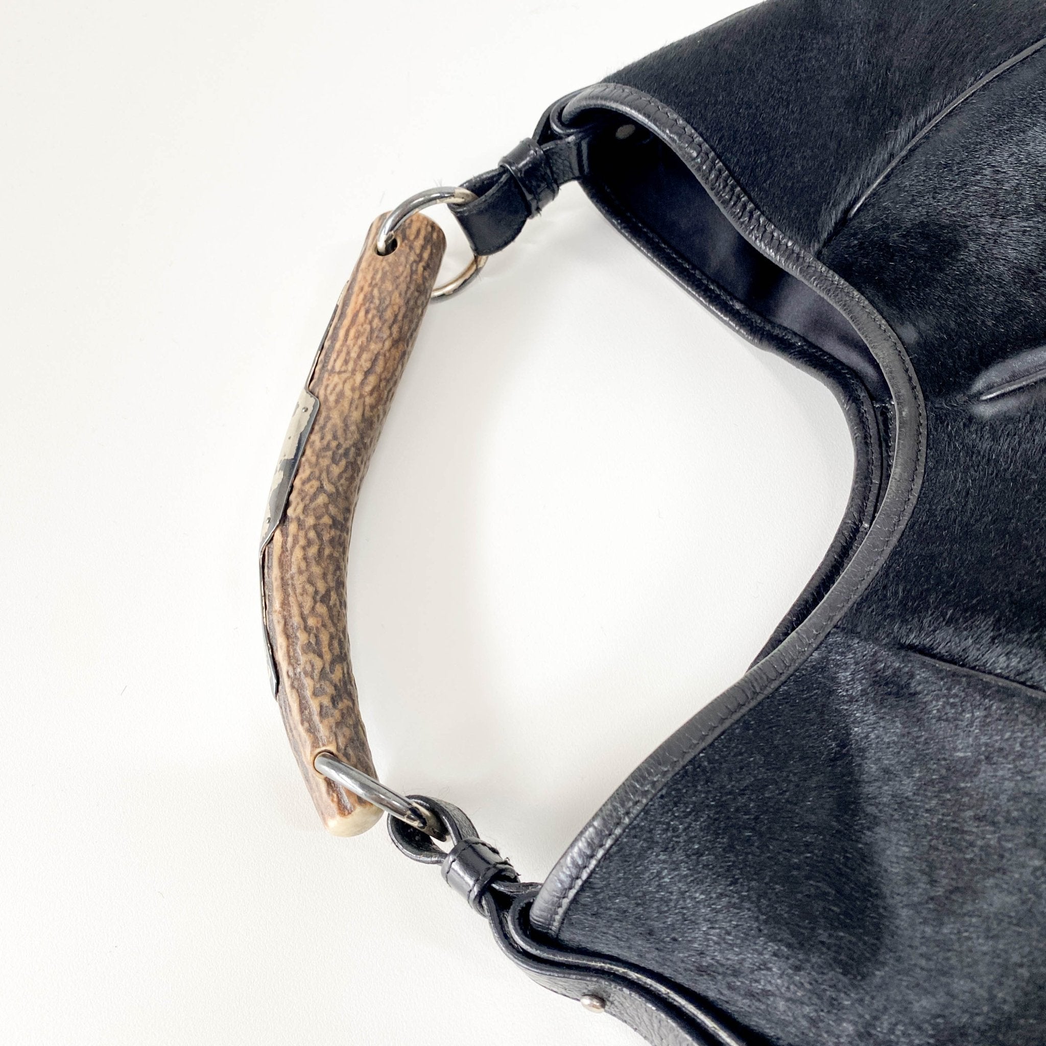 SAINT LAURENT Mombasa Black Pony Hair Handle Bag, in , Sold by HIVE PRELOVED - Handle Bags, ,