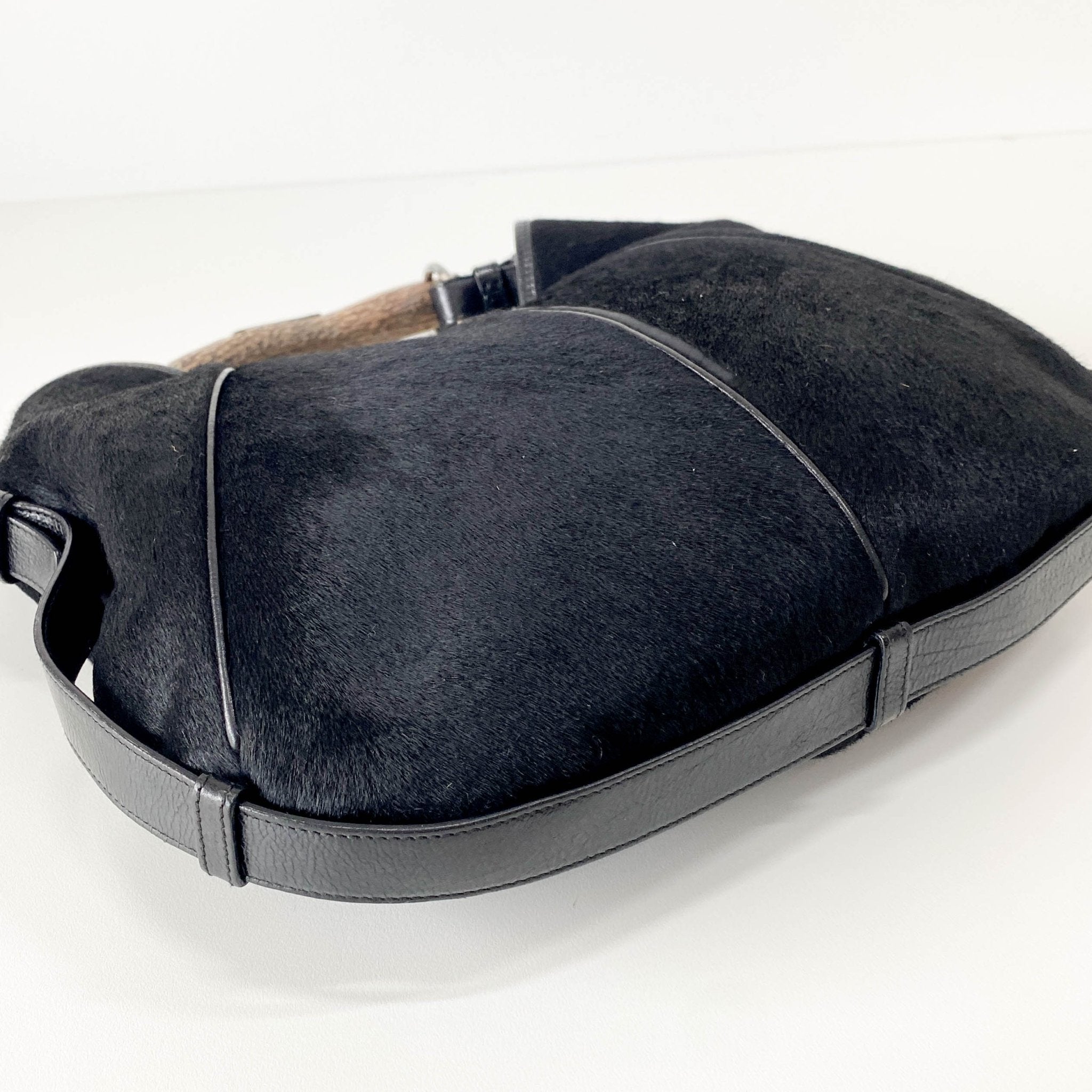 SAINT LAURENT Mombasa Black Pony Hair Handle Bag, in , Sold by HIVE PRELOVED - Handle Bags, ,