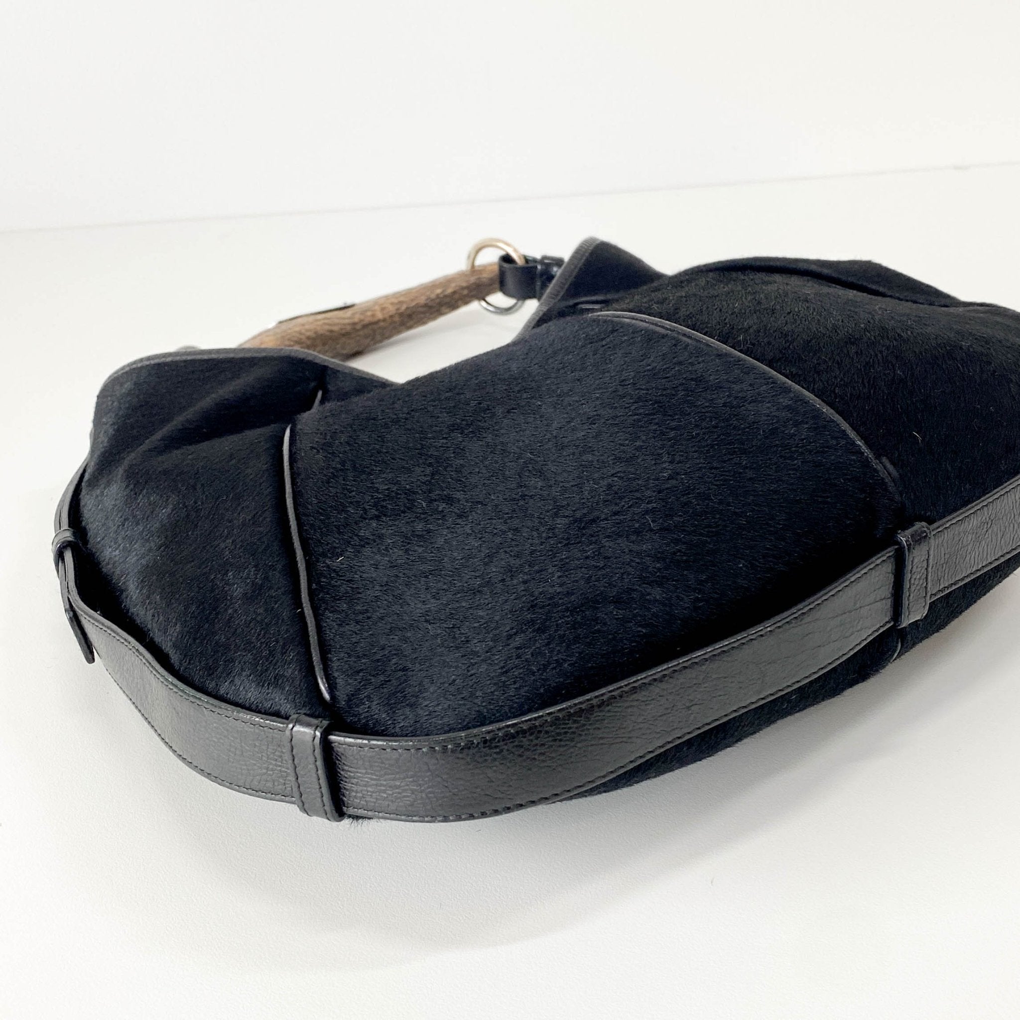 SAINT LAURENT Mombasa Black Pony Hair Handle Bag, in , Sold by HIVE PRELOVED - Handle Bags, ,