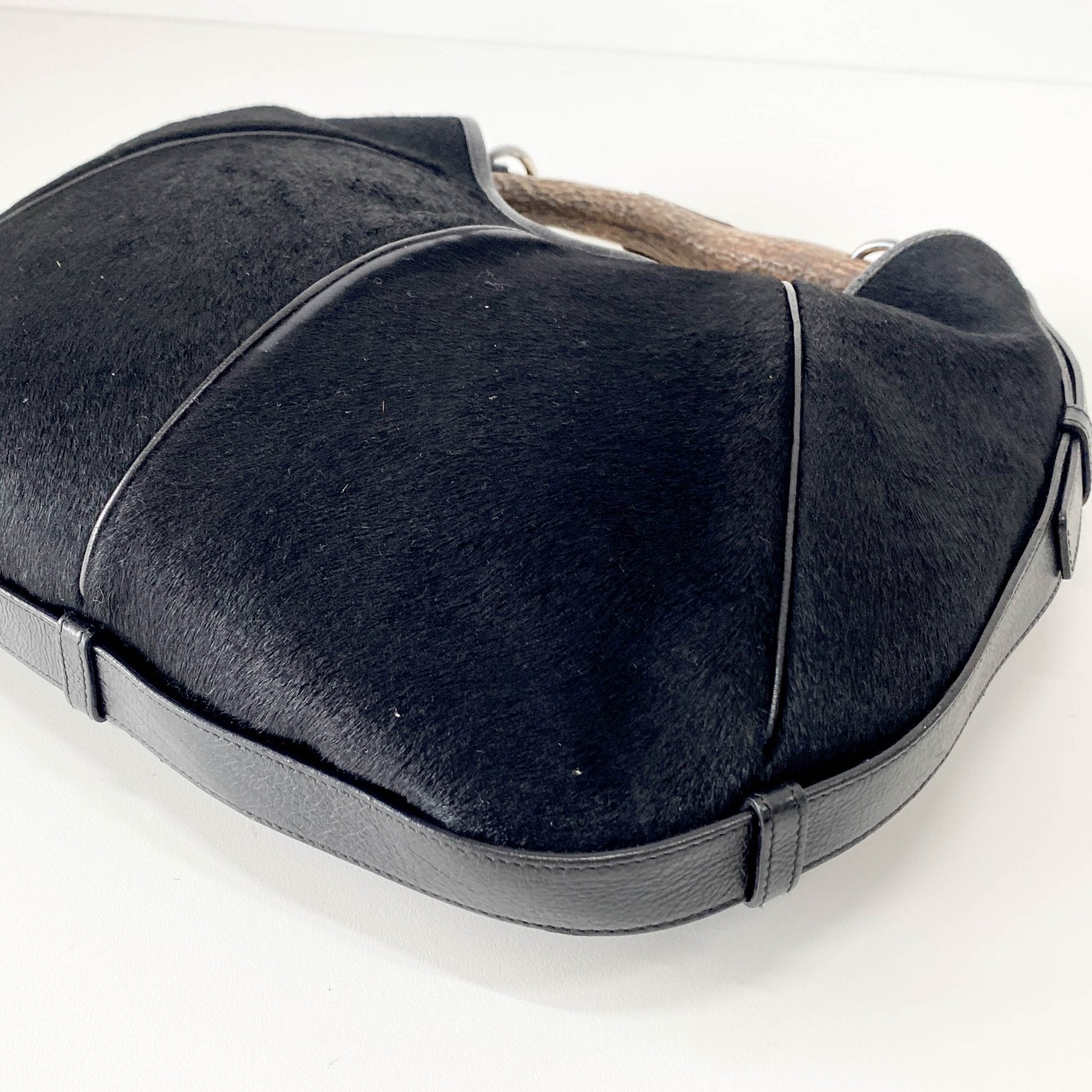 SAINT LAURENT Mombasa Black Pony Hair Handle Bag, in , Sold by HIVE PRELOVED - Handle Bags, ,