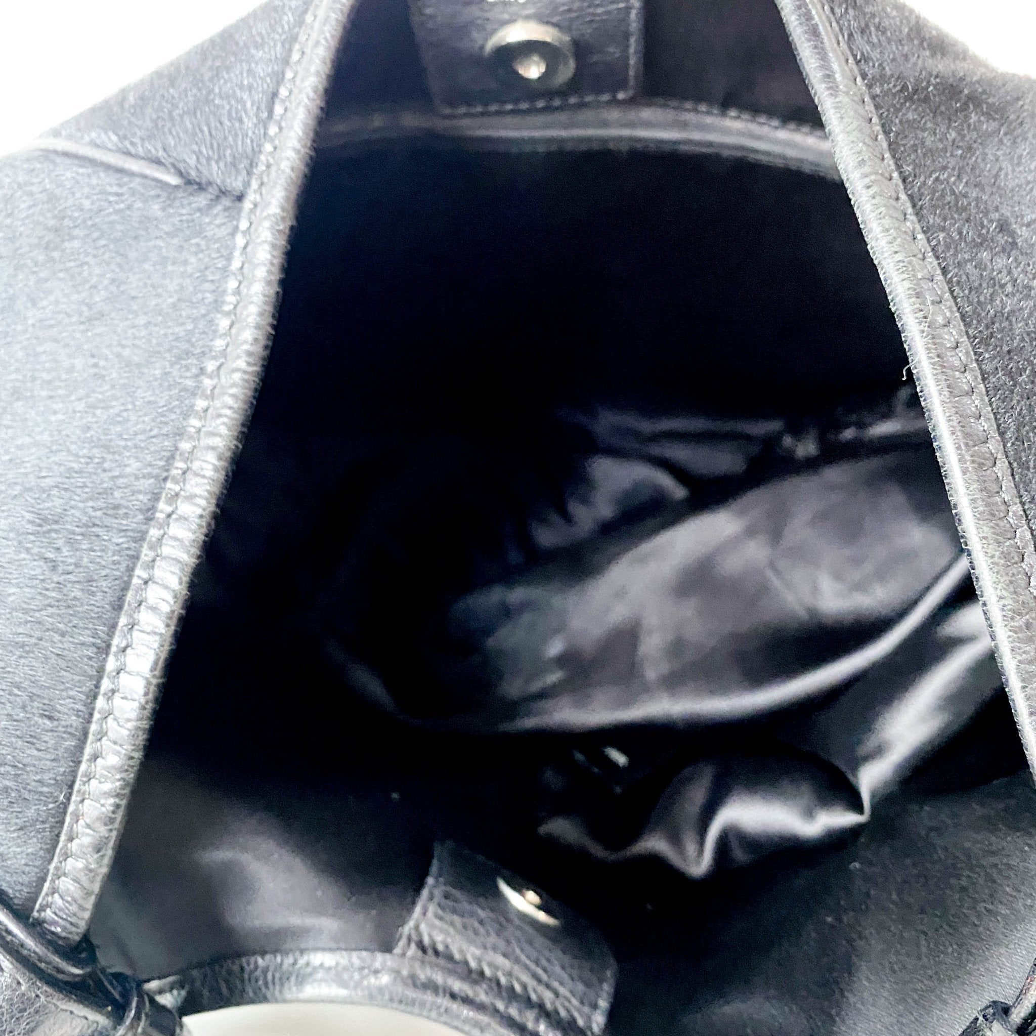 SAINT LAURENT Mombasa Black Pony Hair Handle Bag, in , Sold by HIVE PRELOVED - Handle Bags, ,