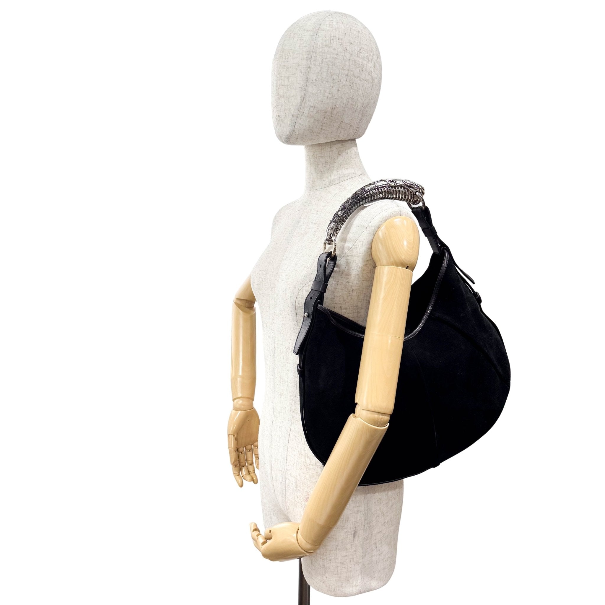 SAINT LAURENT Mombasa Black Suede Shoulder Bag, in , Sold by HIVE PRELOVED - Shoulder Bags, ,