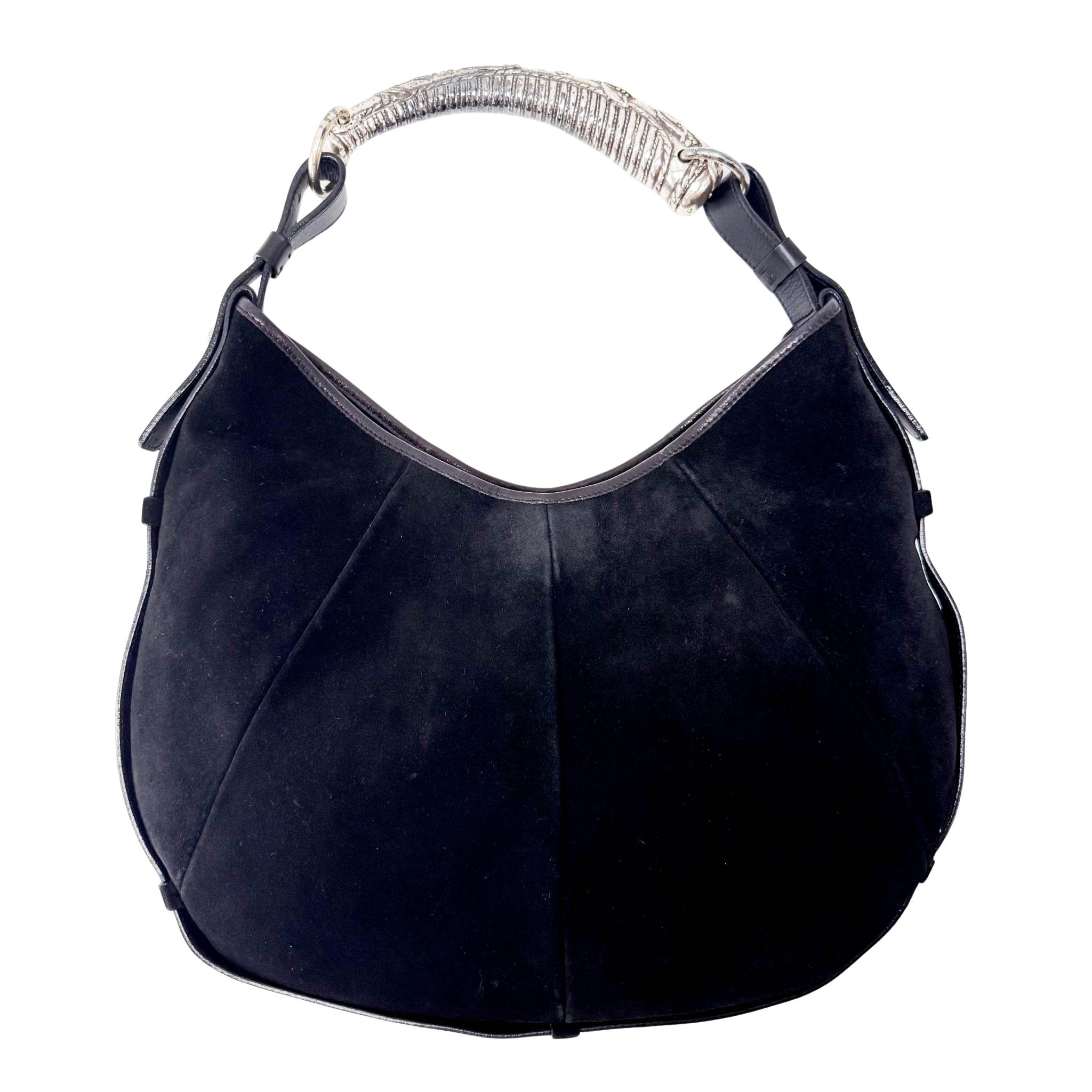 SAINT LAURENT Mombasa Black Suede Shoulder Bag, in , Sold by HIVE PRELOVED - Shoulder Bags, ,