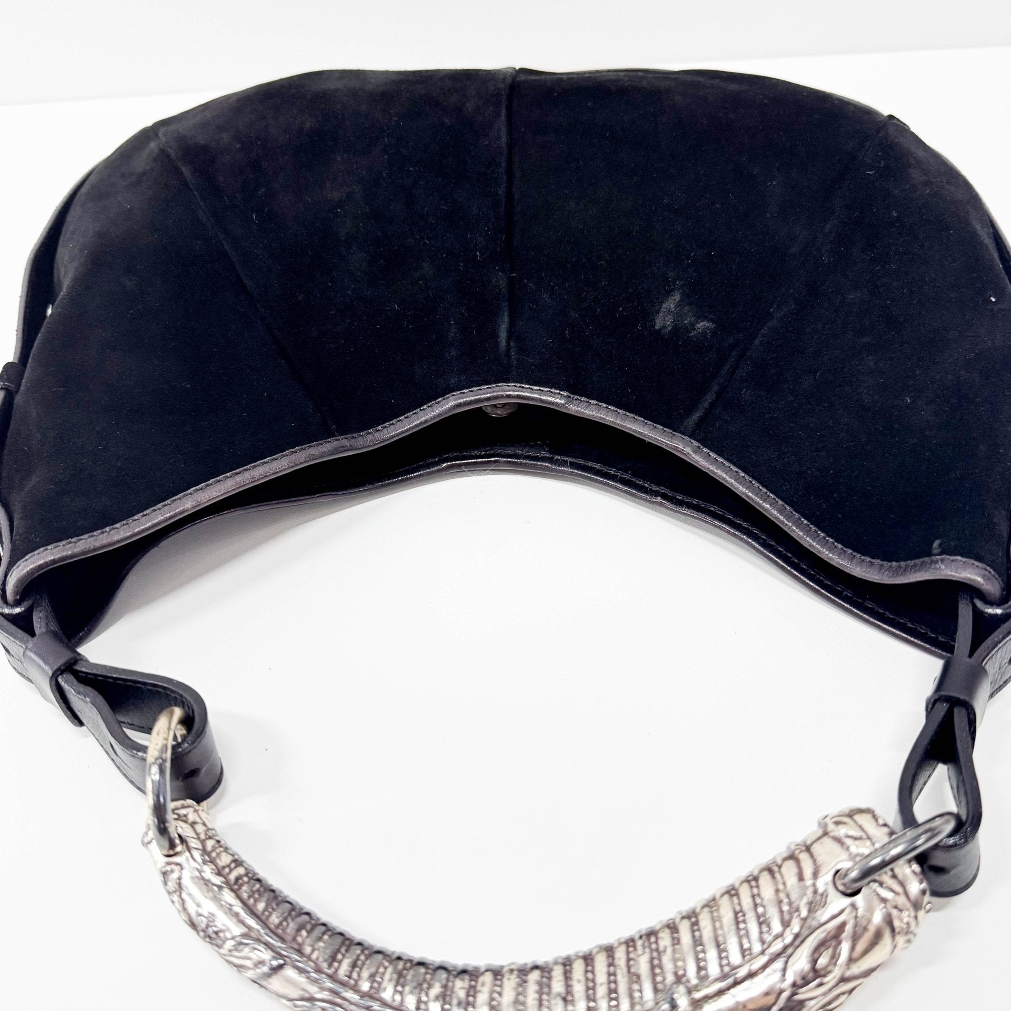 SAINT LAURENT Mombasa Black Suede Shoulder Bag, in , Sold by HIVE PRELOVED - Shoulder Bags, ,