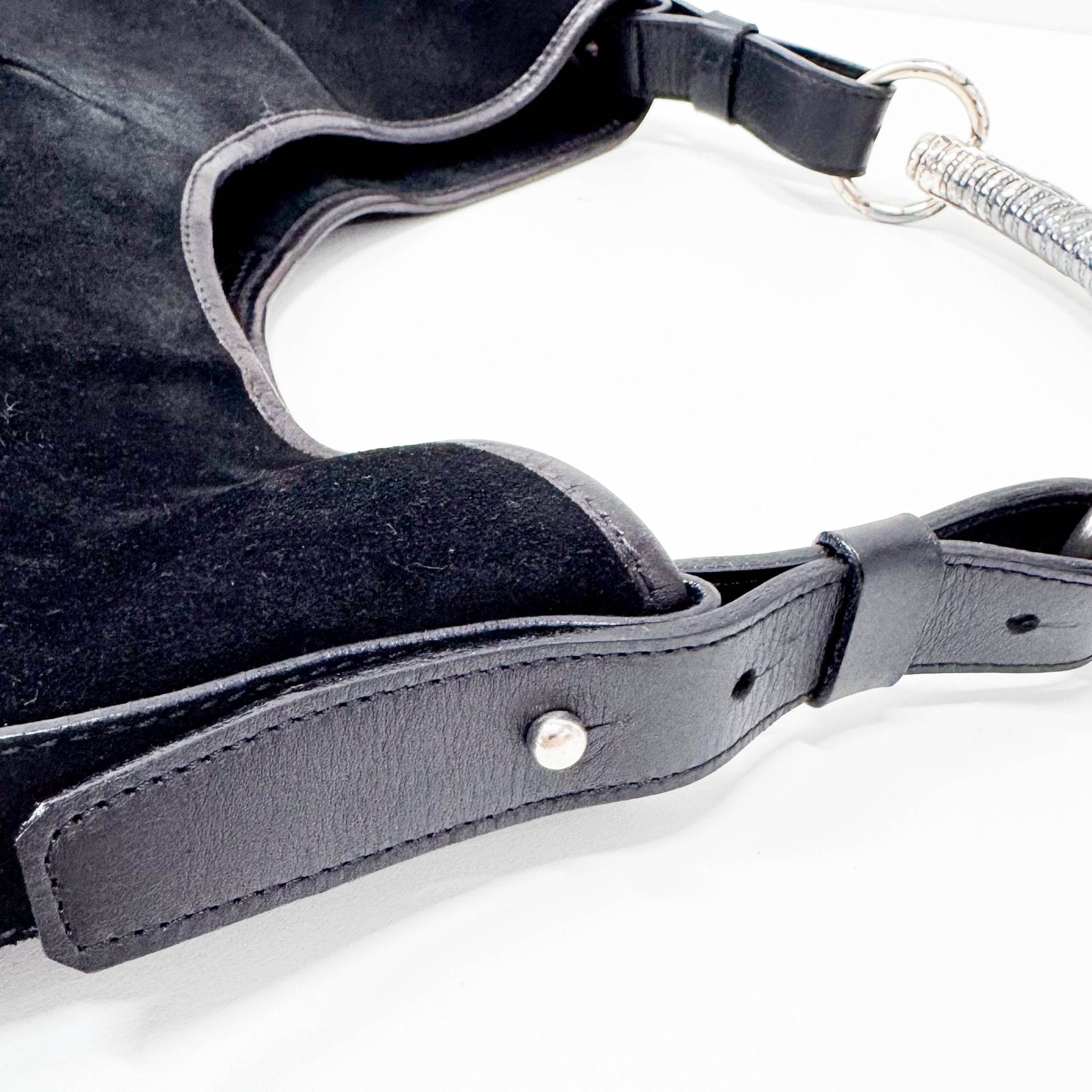 SAINT LAURENT Mombasa Black Suede Shoulder Bag, in , Sold by HIVE PRELOVED - Shoulder Bags, ,