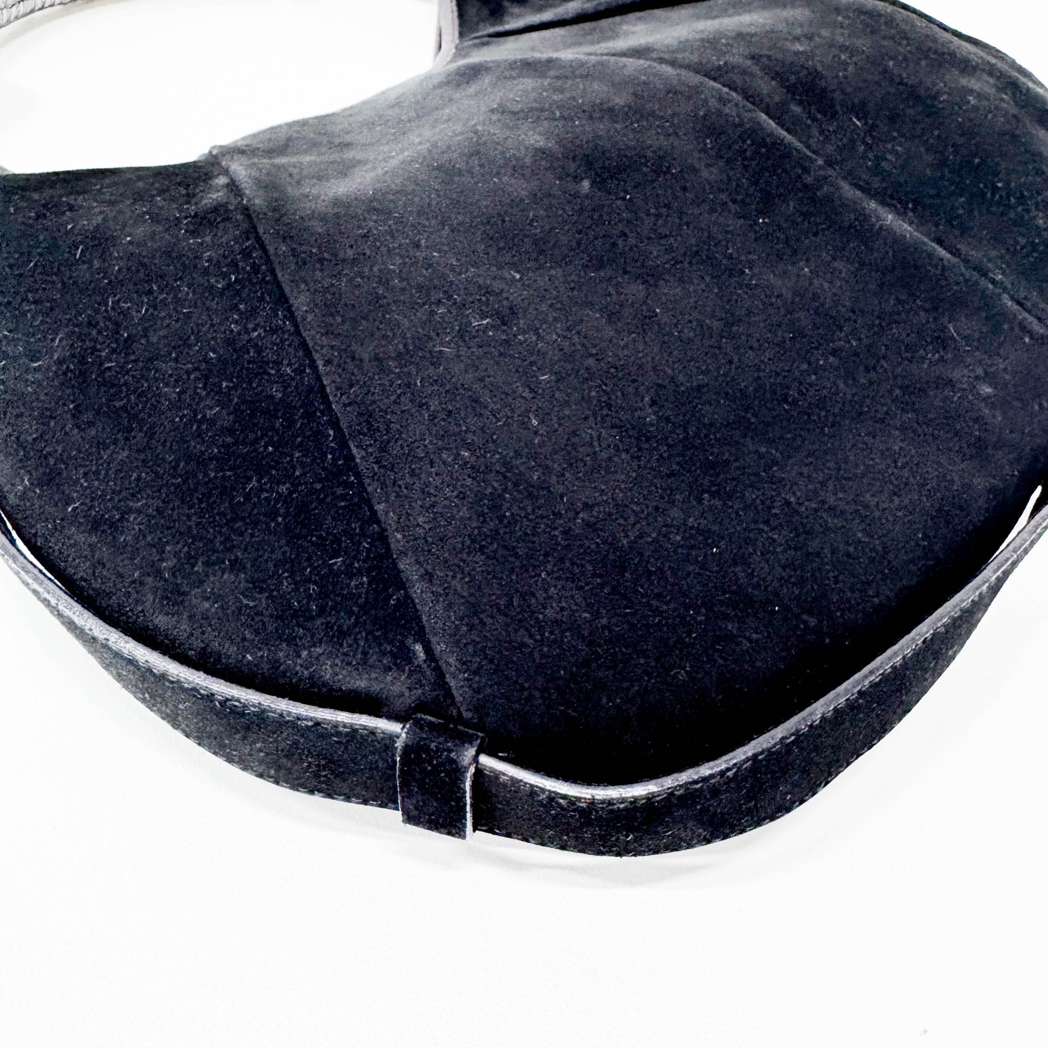 SAINT LAURENT Mombasa Black Suede Shoulder Bag, in , Sold by HIVE PRELOVED - Shoulder Bags, ,