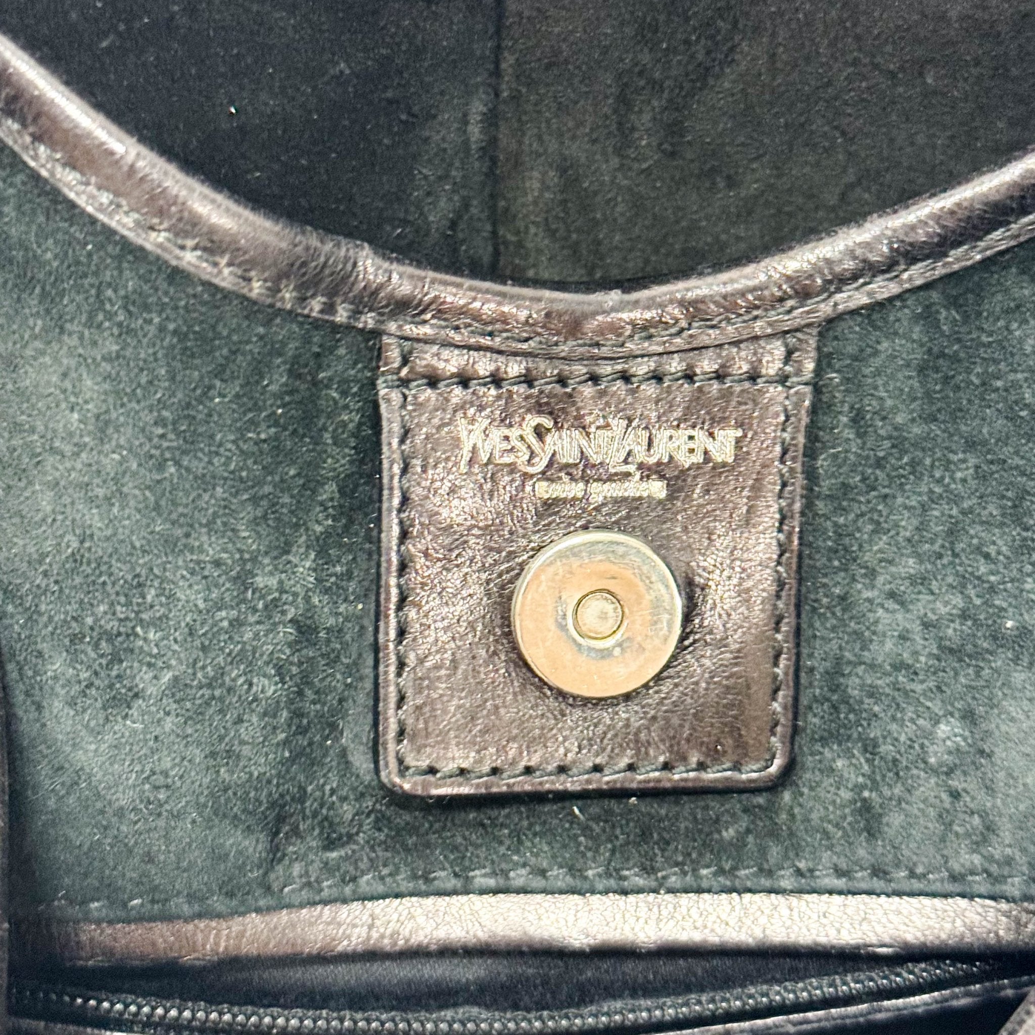 SAINT LAURENT Mombasa Black Suede Shoulder Bag, in , Sold by HIVE PRELOVED - Shoulder Bags, ,