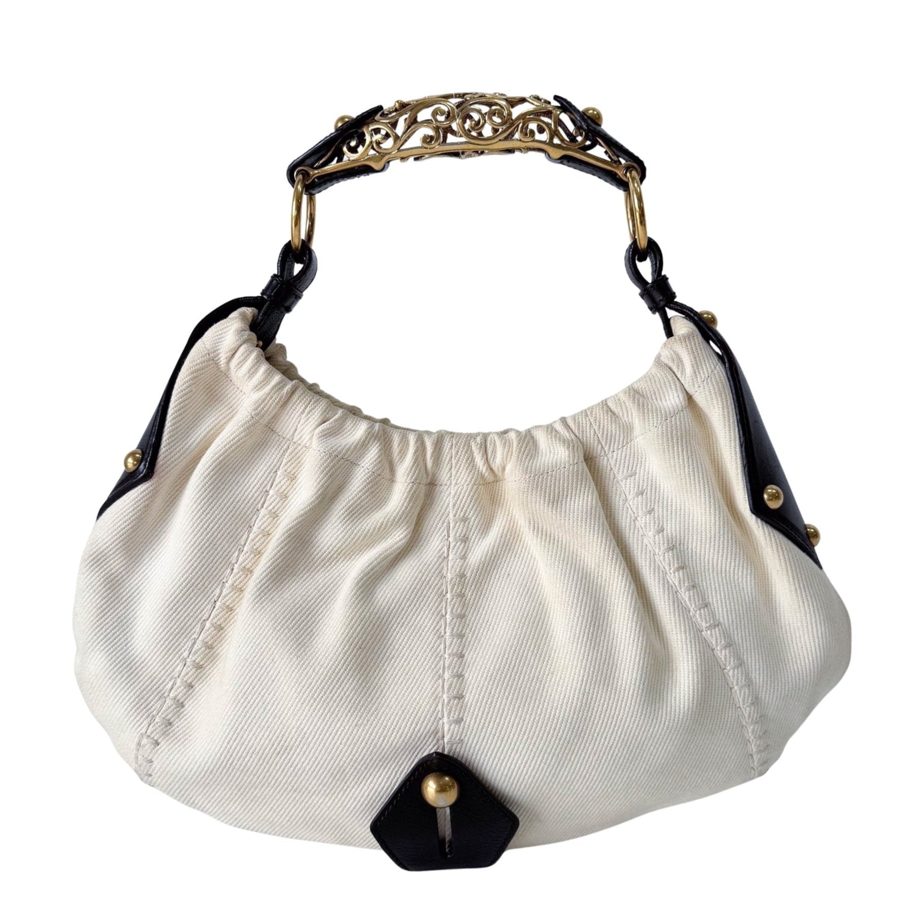 SAINT LAURENT Mombasa White Canvas Shoulder Bag, in , Sold by HIVE PRELOVED - Handle Bags, Shoulder Bags,