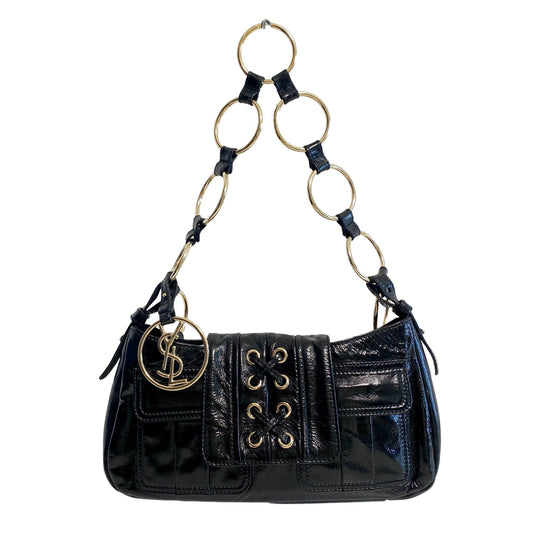 SAINT LAURENT Patent Leather Black Shoulder Bag, in , Sold by HIVE PRELOVED - Shoulder Bags, ,