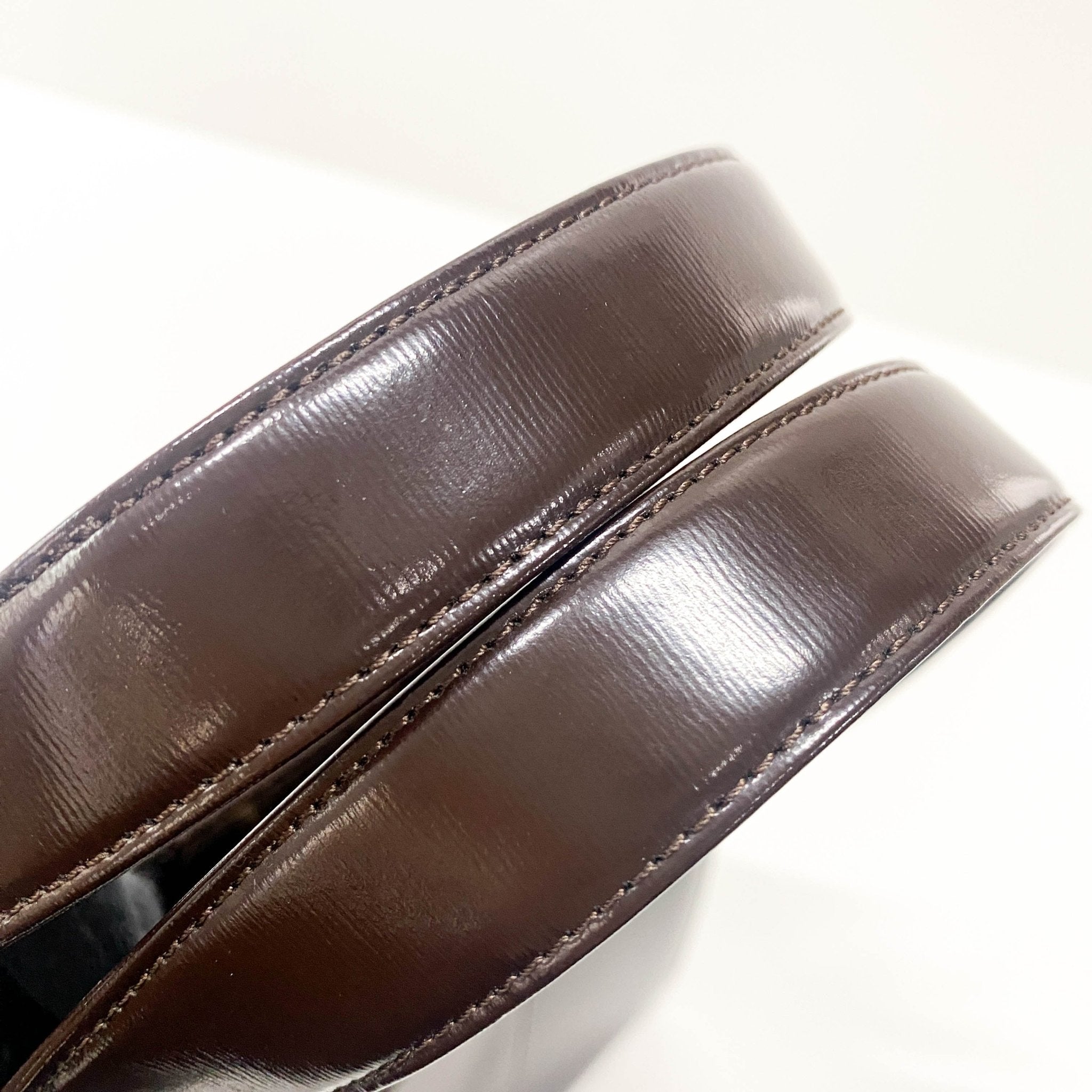 SAINT LAURENT Princess Cut Brown Leather Handle Bag, in , Sold by HIVE PRELOVED - Handle Bags, ,