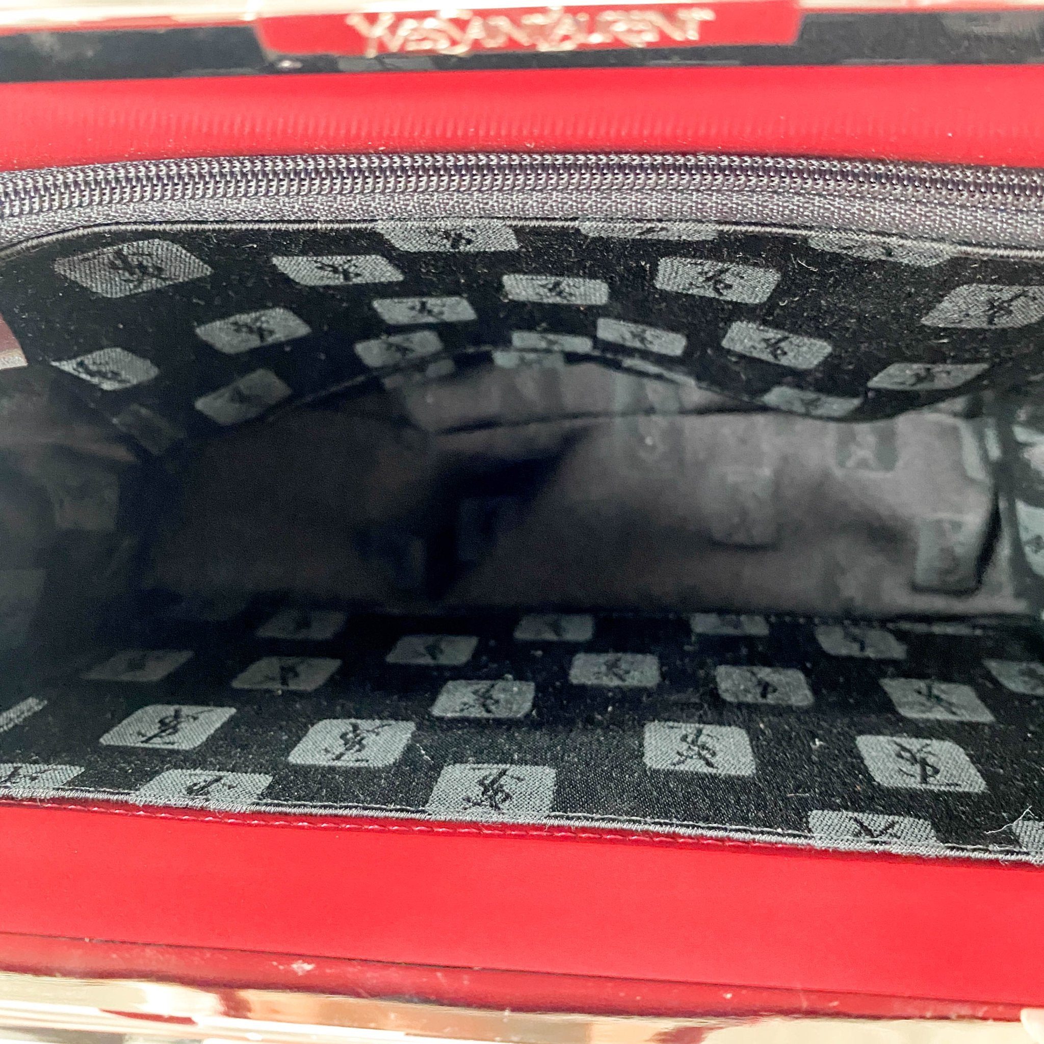 SAINT LAURENT Red Leather & Silver Details Handle Bag, in , Sold by HIVE PRELOVED - Handle Bags, ,